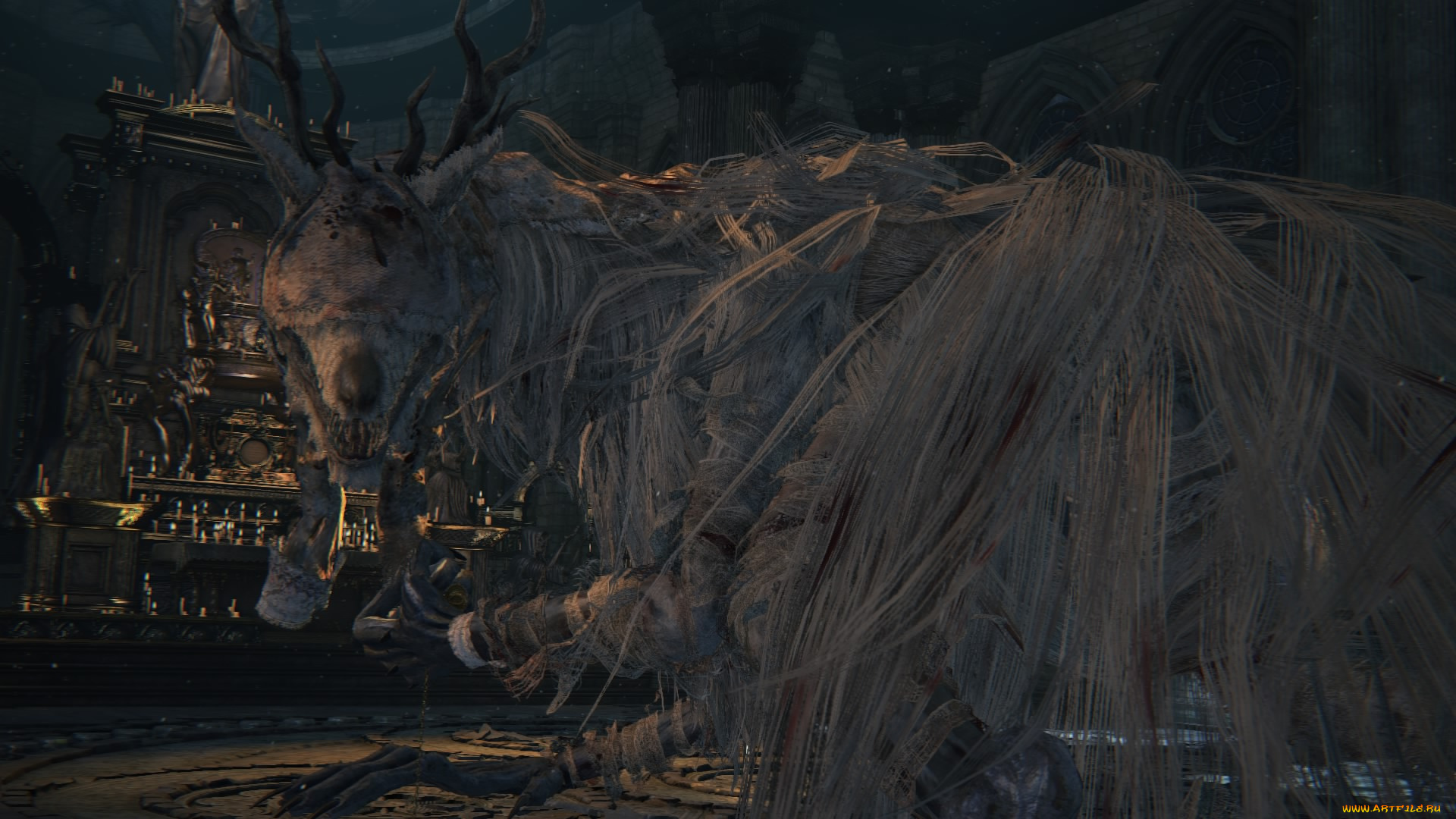 видео, игры, bloodborne, монстр