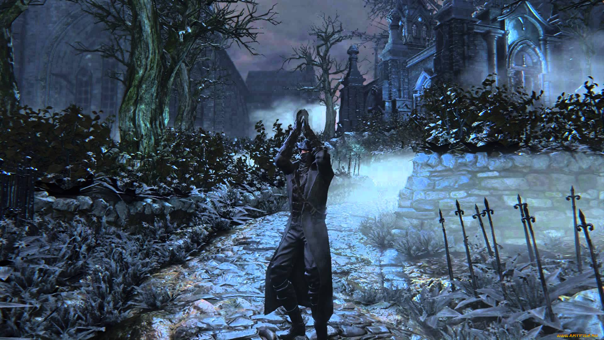 видео, игры, bloodborne, мужчина