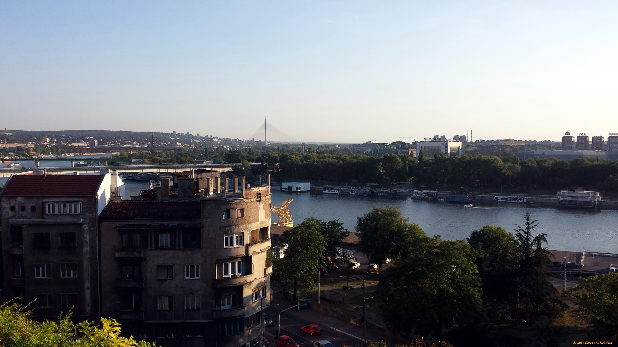 города, берлин, , германия, река, пристань