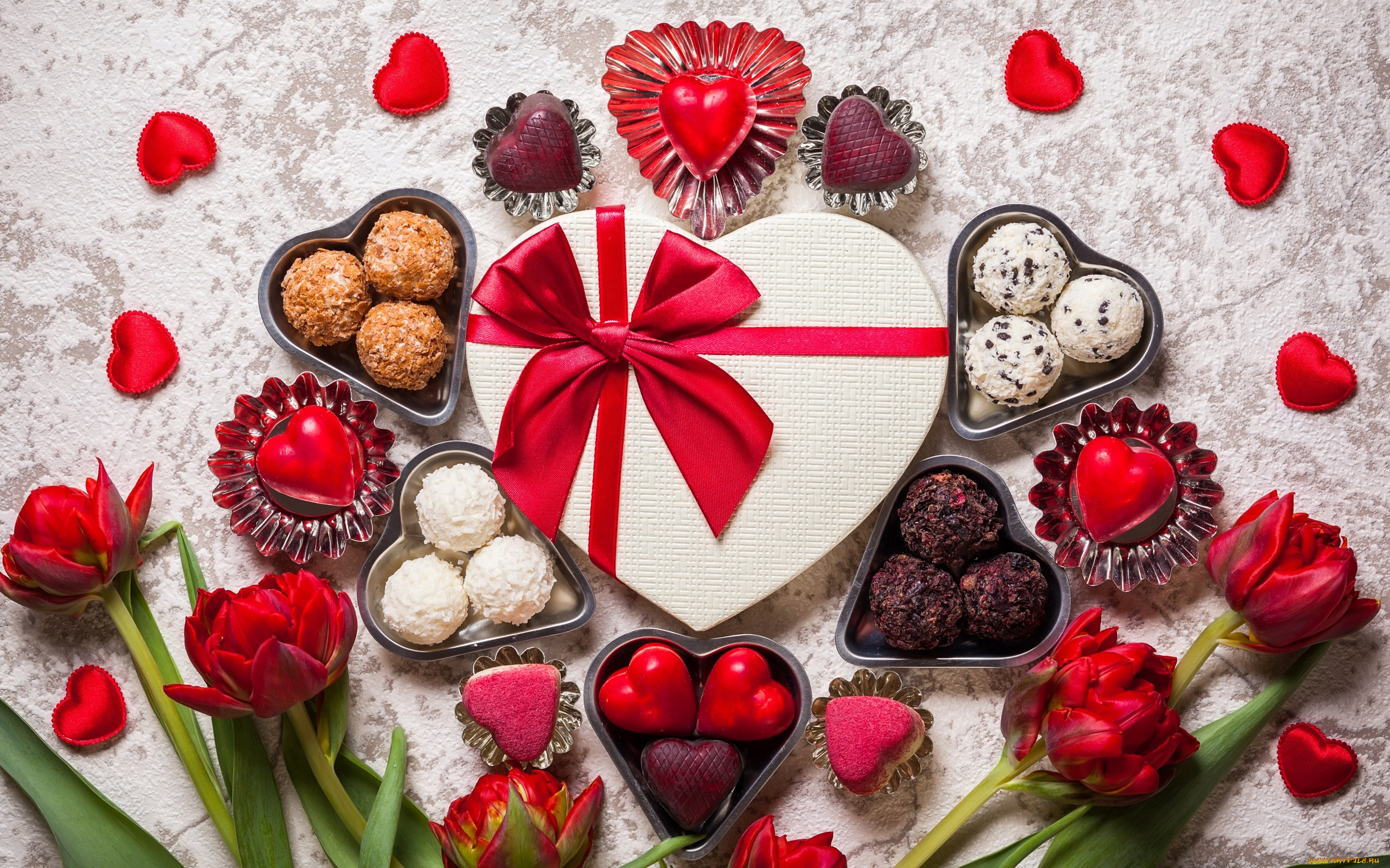 еда, конфеты, , шоколад, , сладости, ассорти, тюльпаны