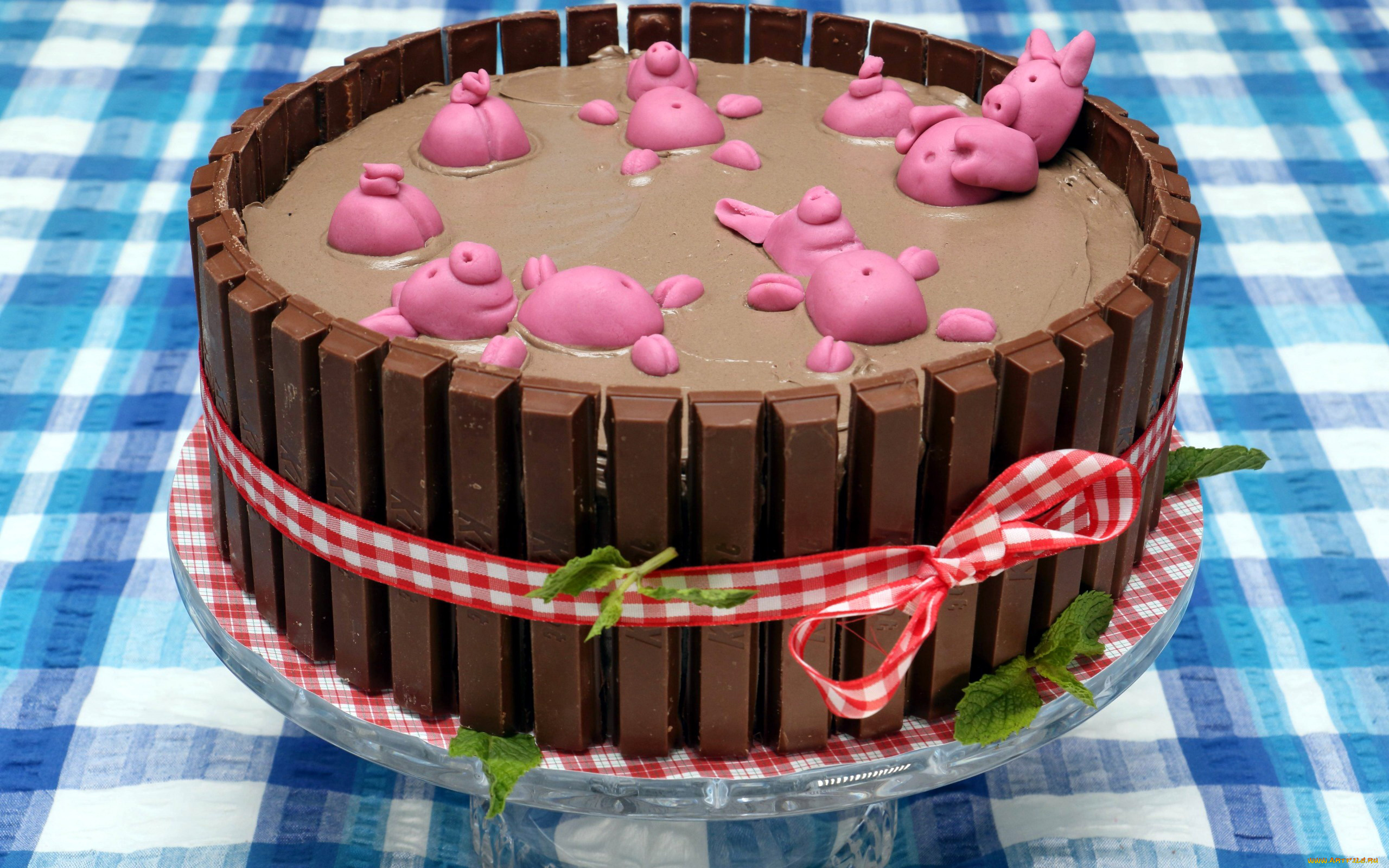 еда, торты, шоколад, бант, лента