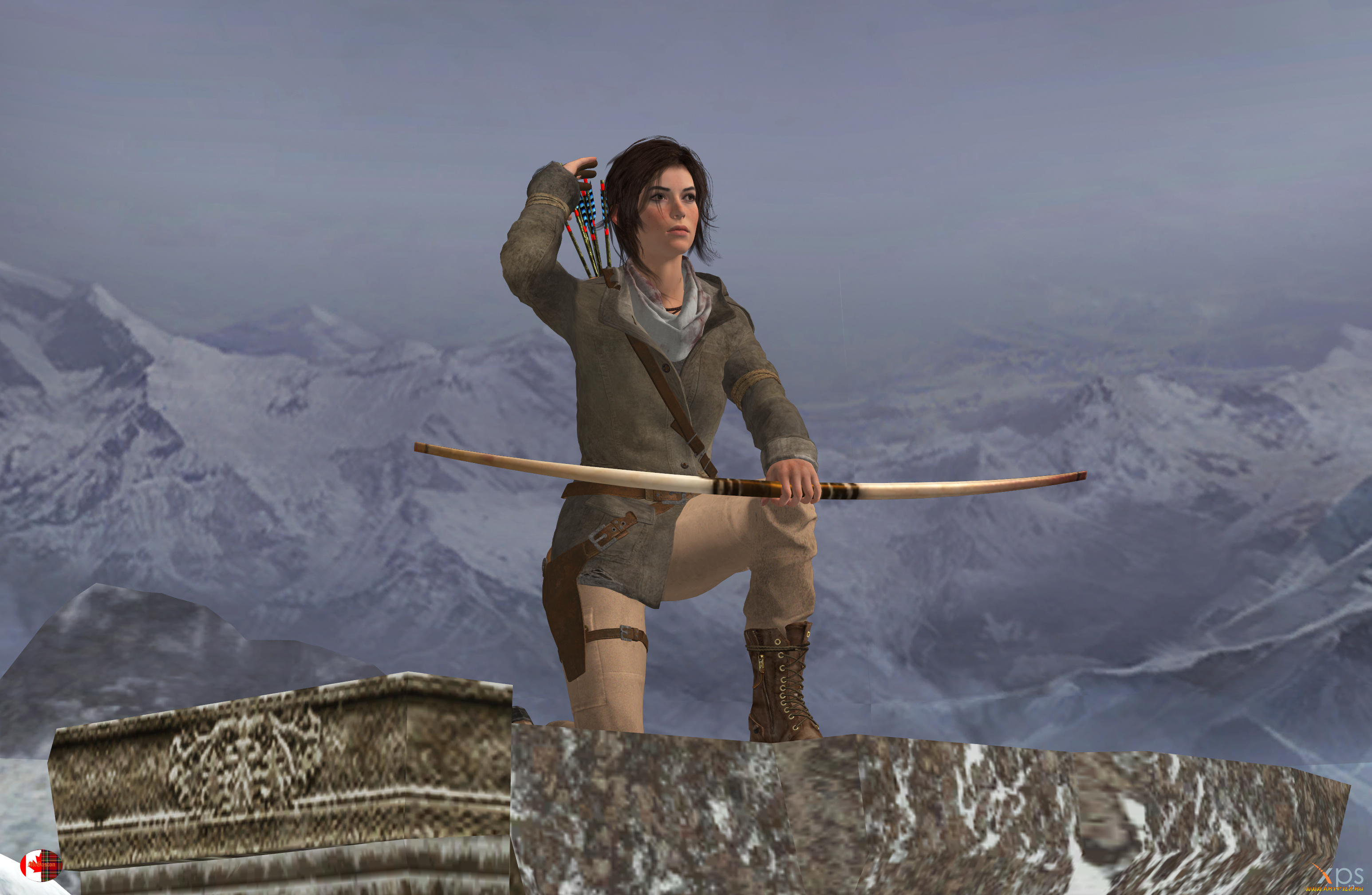 3д, графика, амазонки, , amazon, фон, лук, взгляд, девушка