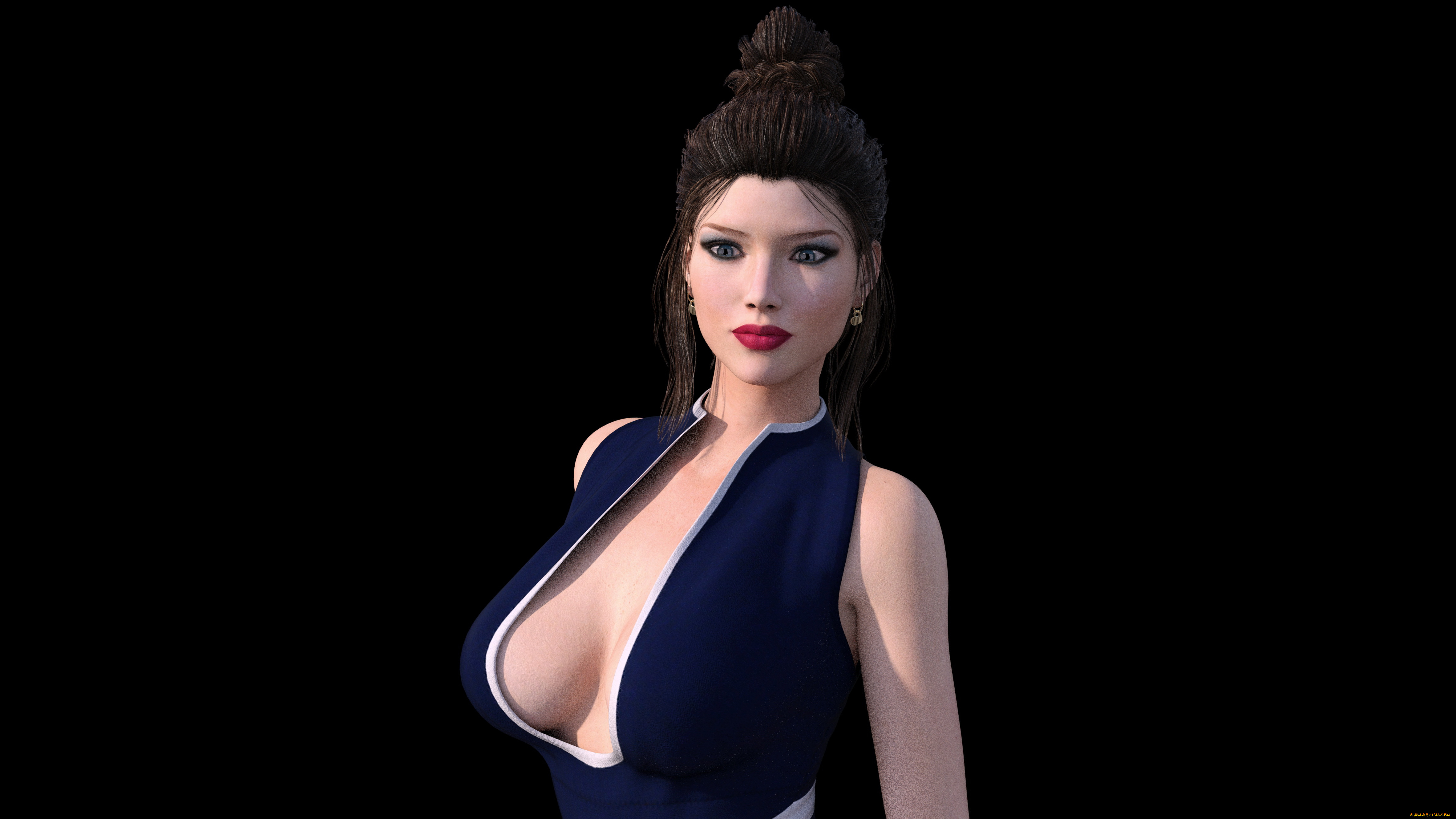 3д, графика, люди, , people, девушка, взгляд, фон