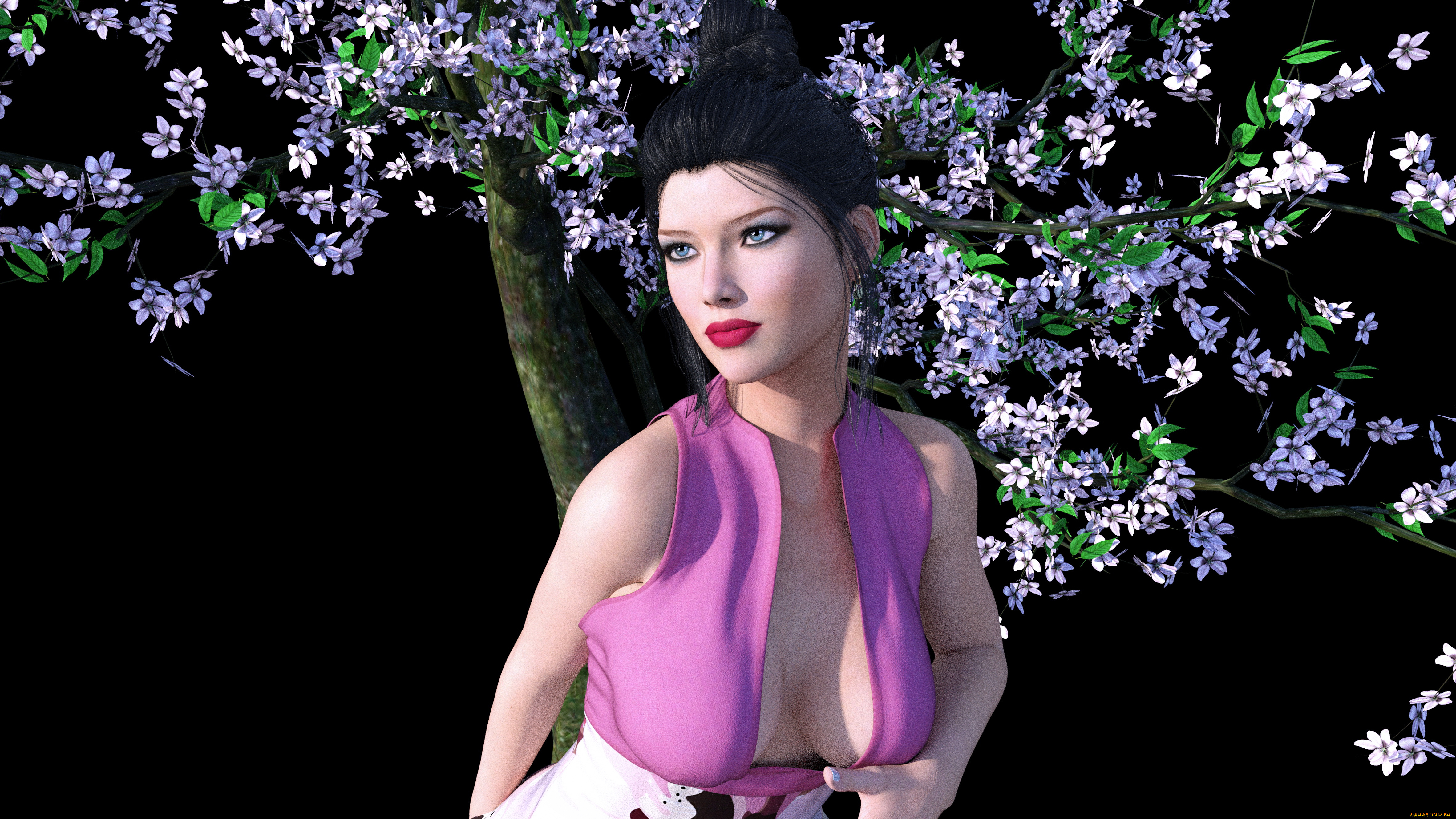 3д, графика, люди, , people, девушка, взгляд, фон