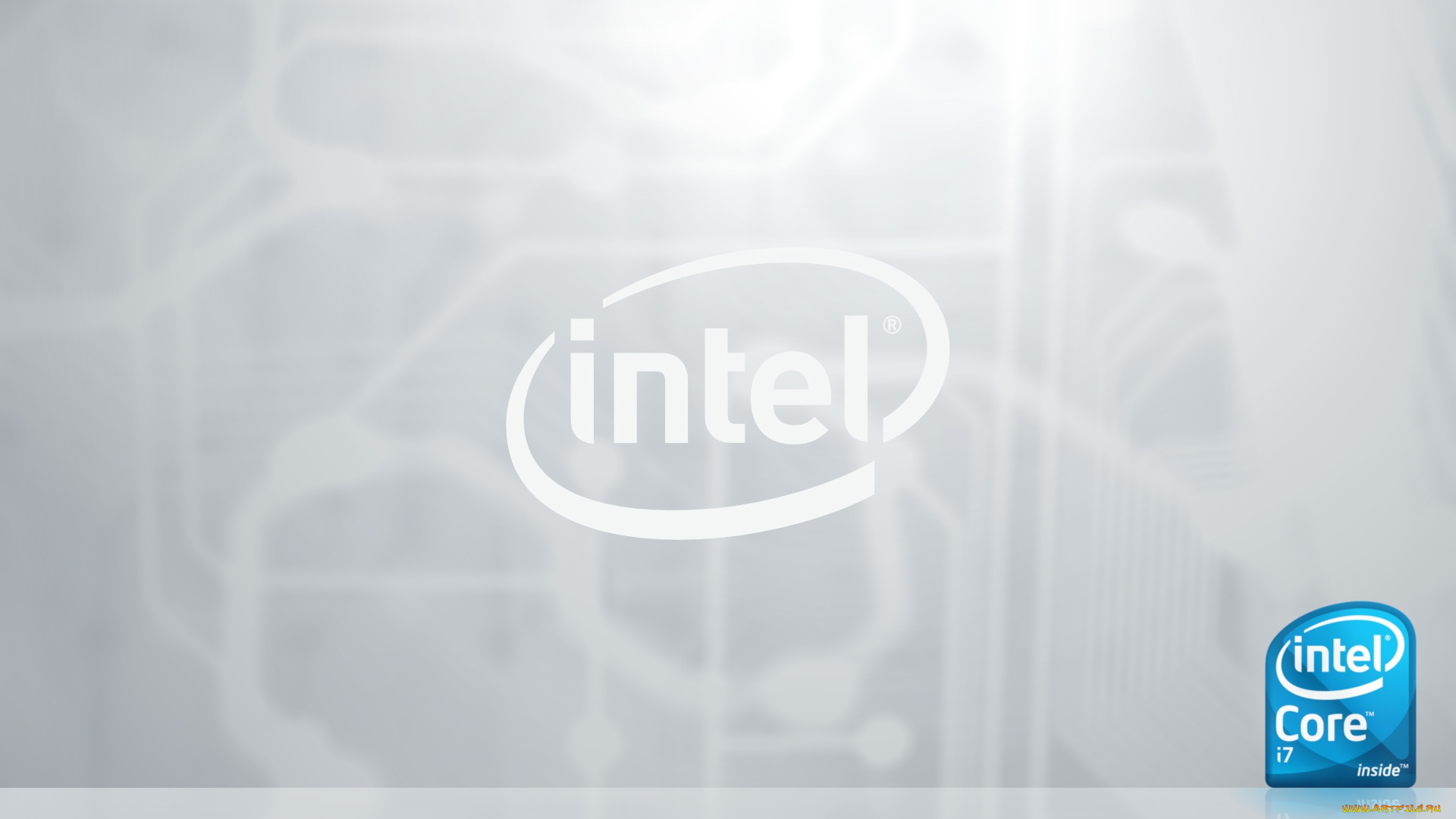 компьютеры, intel, фон, логотип