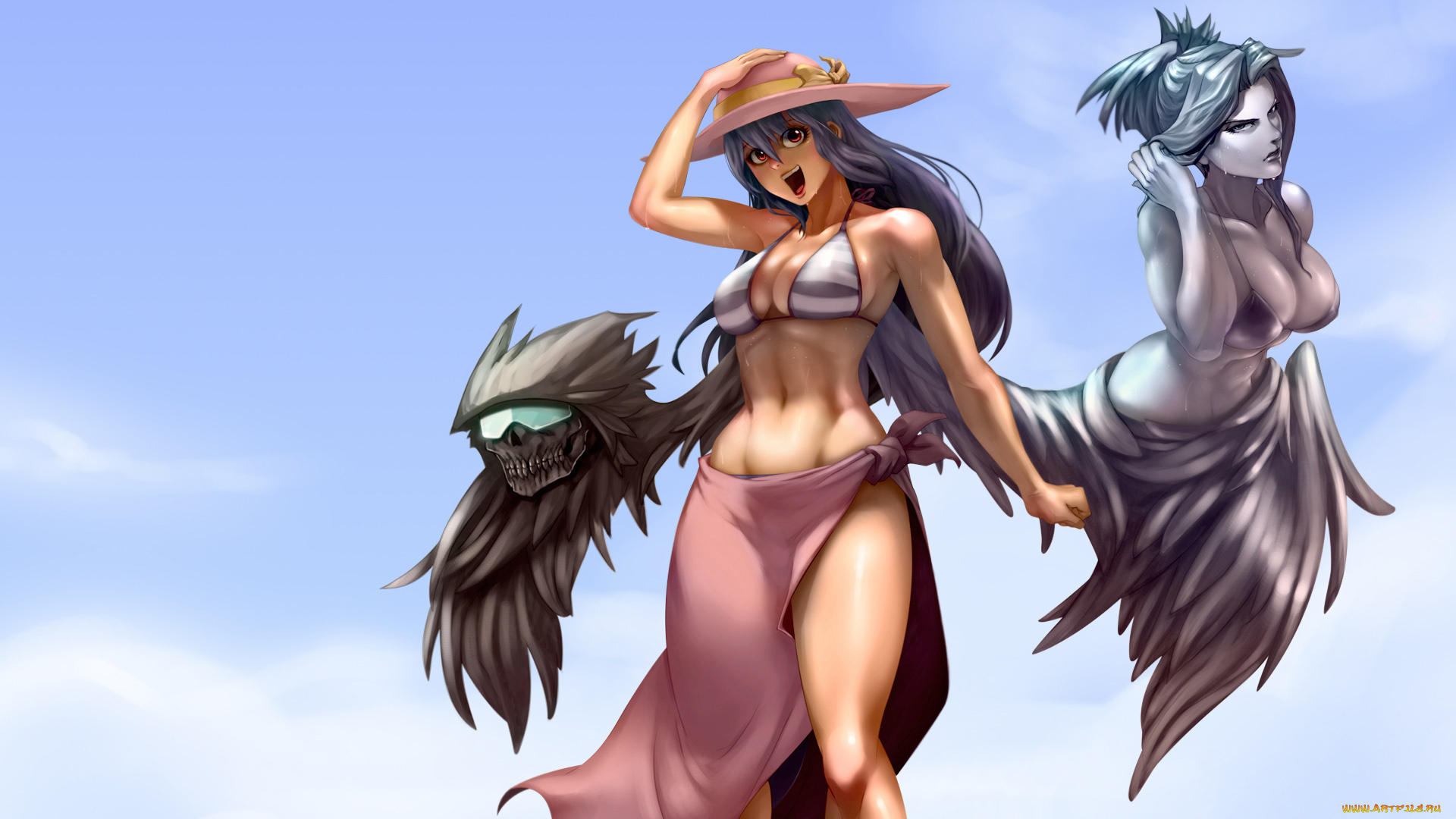 видео, игры, guilty, gear, x, взгляд, фон, девушка, существо