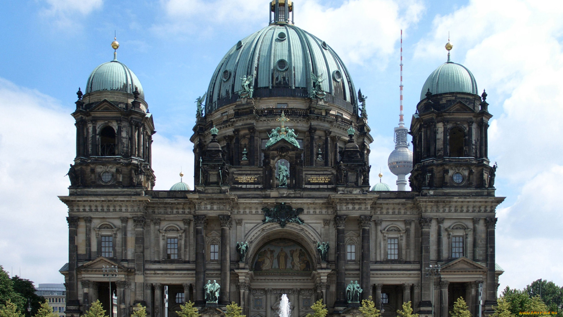 берлинский, кафедральный, собор, города, -, исторические, , архитектурные, памятники, берлинский, кафедральный, собор, берлин, германия, стиль, барокко