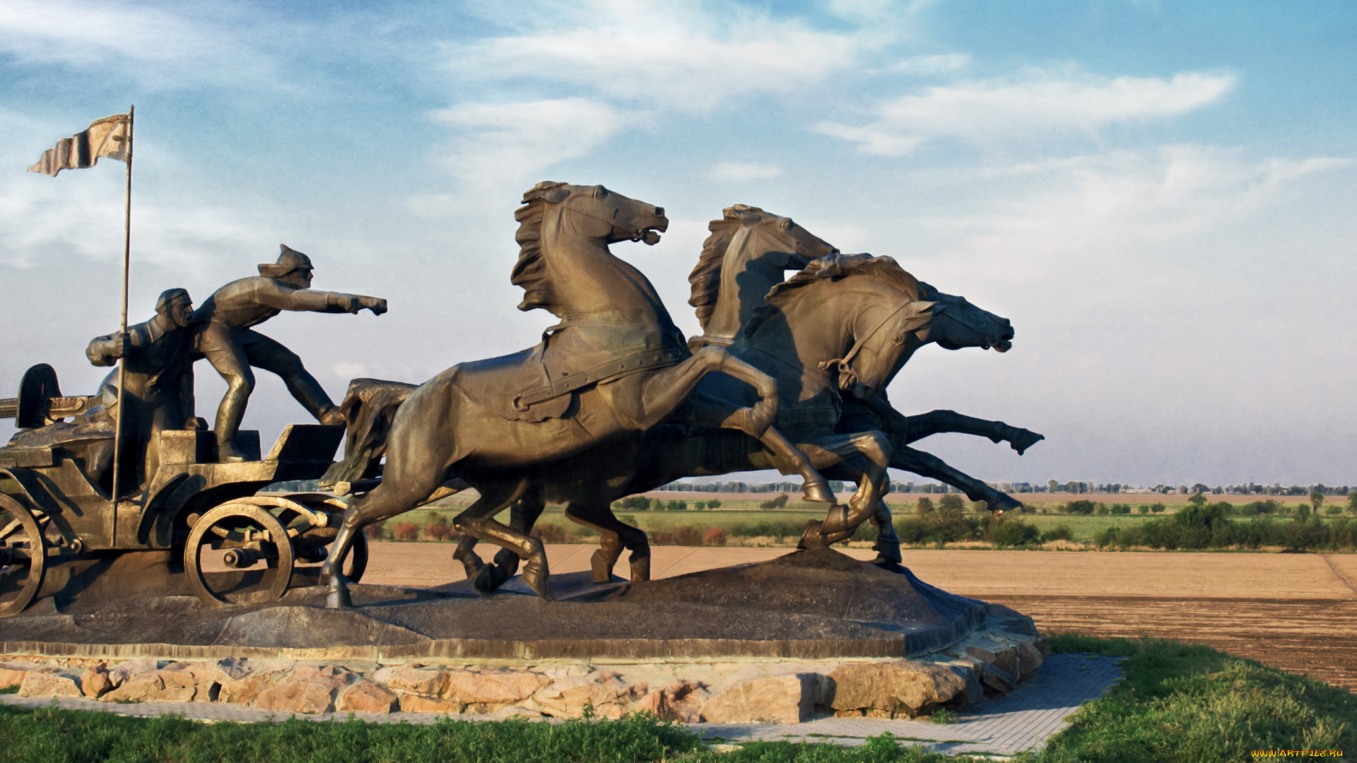 легендарная, тачанка, города, -, памятники, , скульптуры, , арт-объекты, украина, каховка, архитектор, полторацкий, легендарная, тачанка