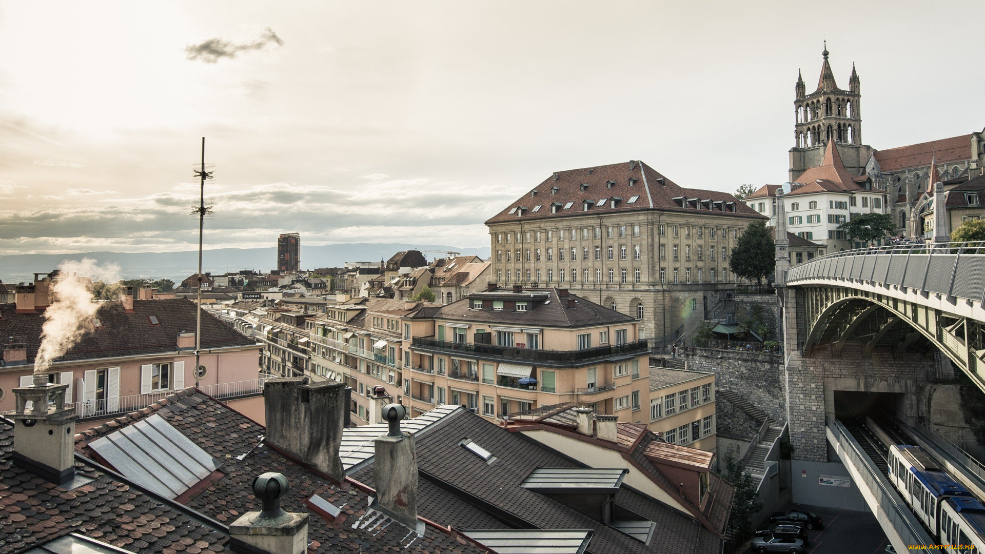 лозанна, , швейцария, города, -, панорамы, buildings, panorama, city, lausanne, архитектура, город, швейцария