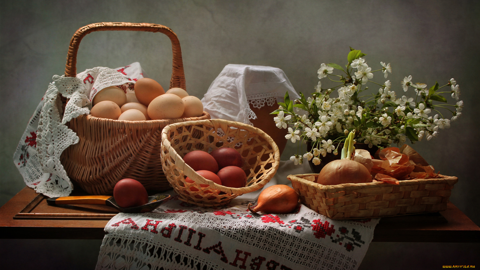 праздничные, пасха, фон, яйца