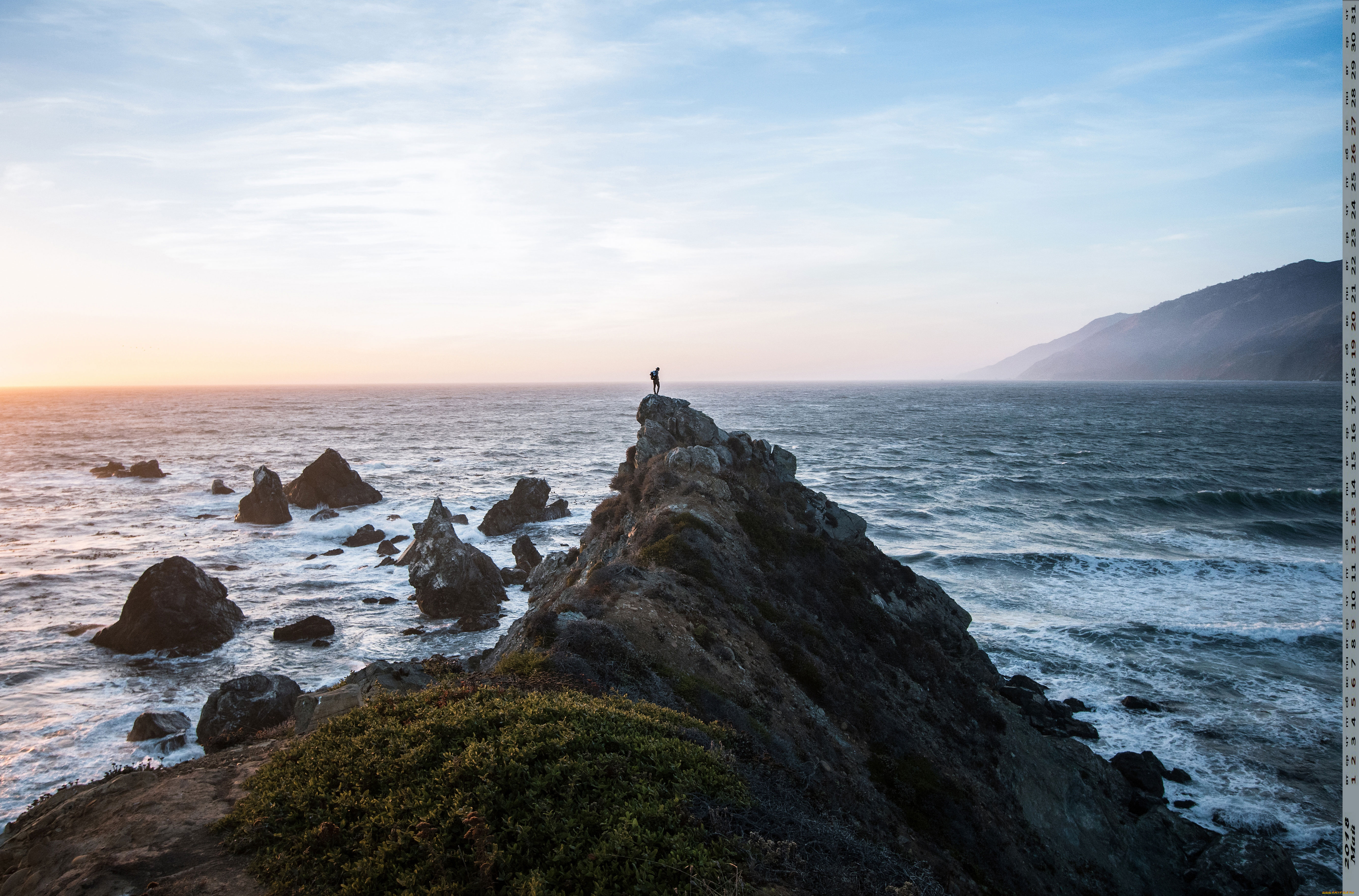 календари, природа, водоем, камни