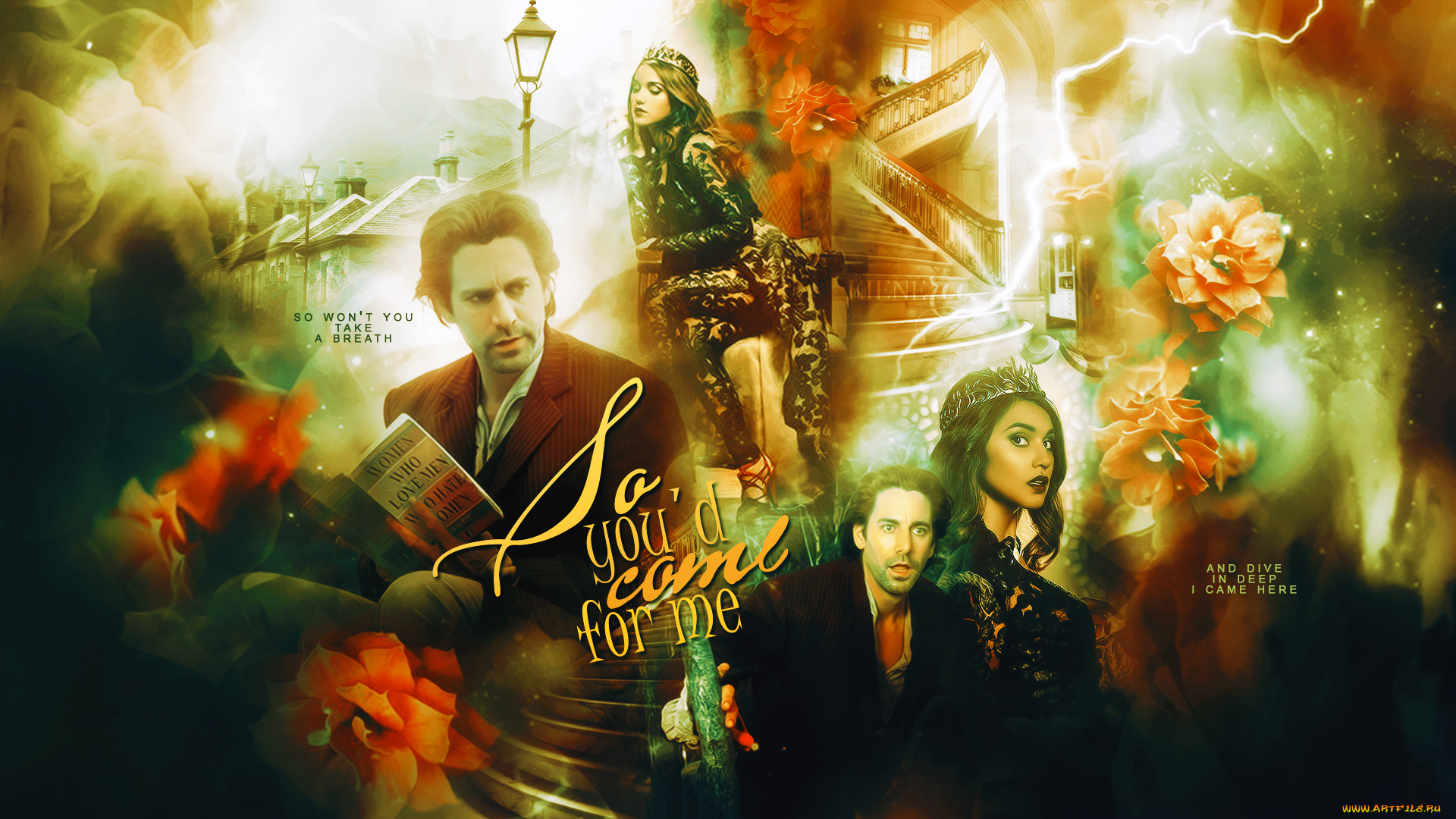 разное, знаменитости, девушка, мужчина, фон, взгляд, корона, одежда