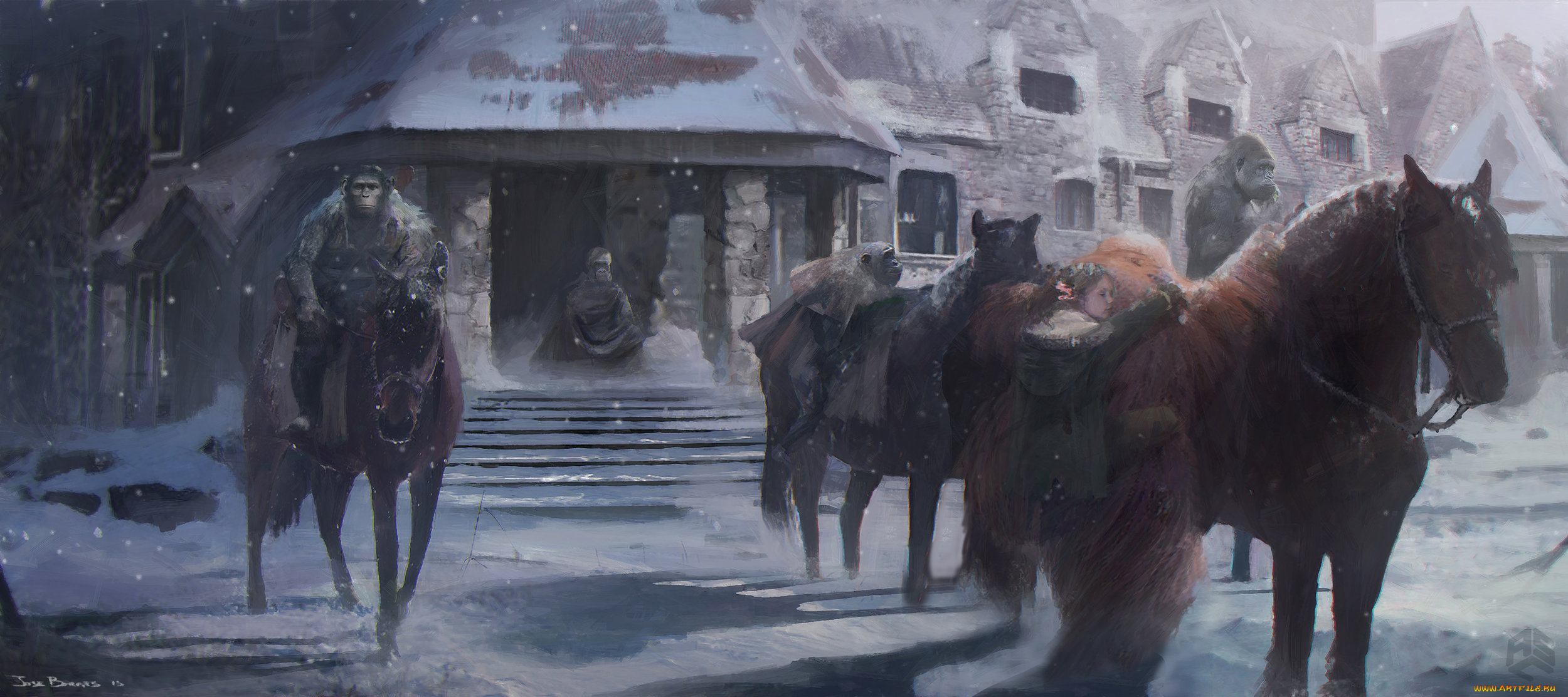 рисованное, кино, war, for, the, planet, of, apes