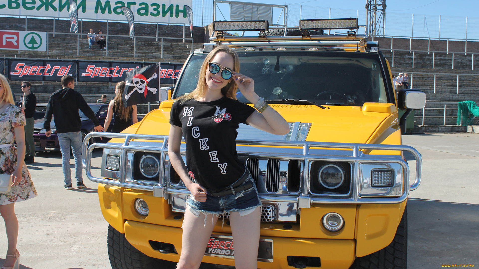 автомобили, -авто, с, девушками, hummer, h2