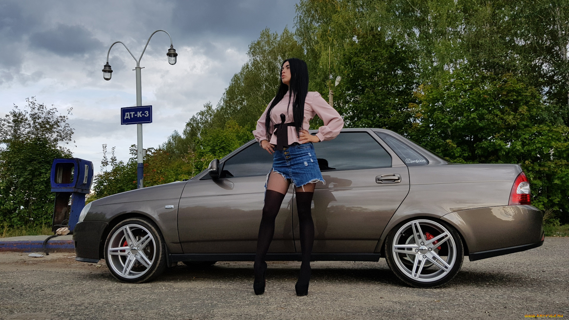 автомобили, -авто, с, девушками, lada, priora