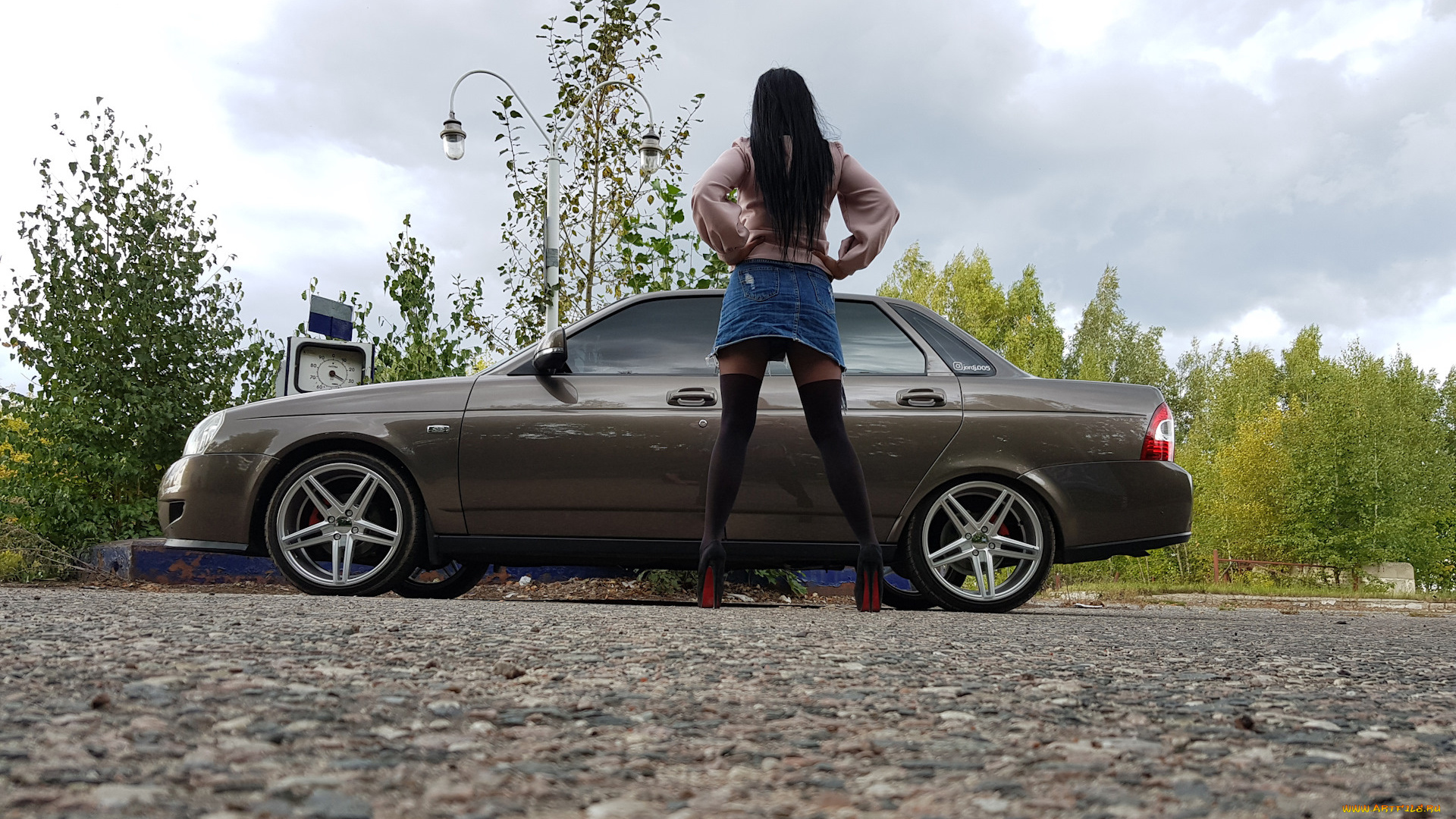 автомобили, -авто, с, девушками, lada, priora