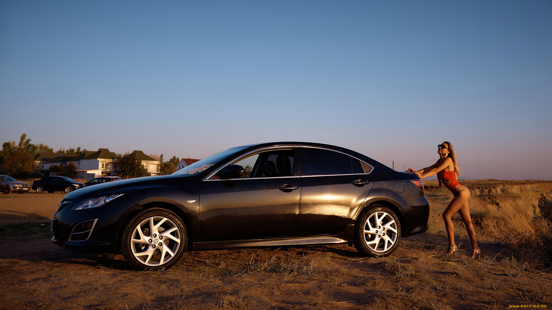 автомобили, -авто, с, девушками, mazda, 6