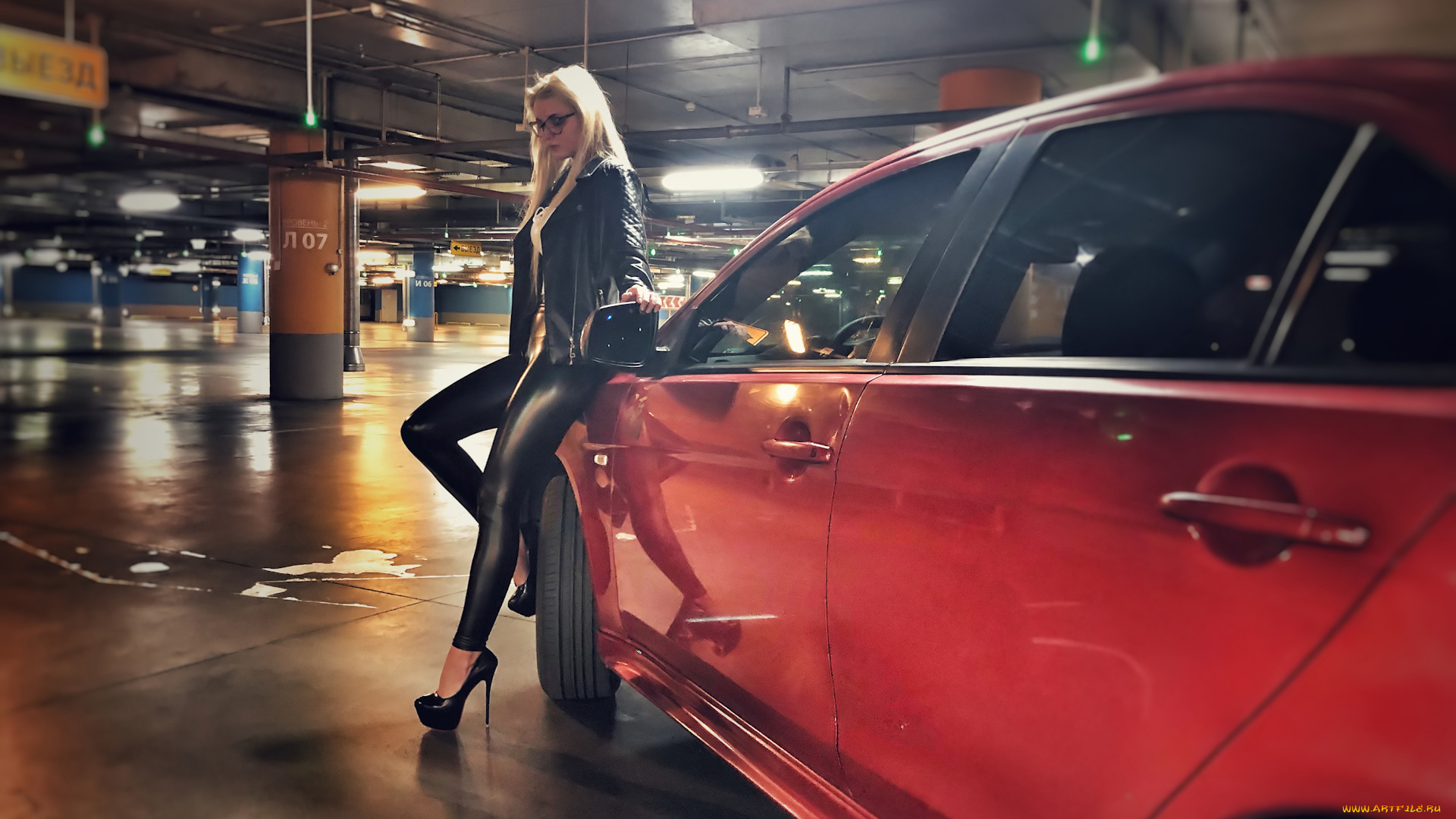 автомобили, -авто, с, девушками, mitsubishi, lancer