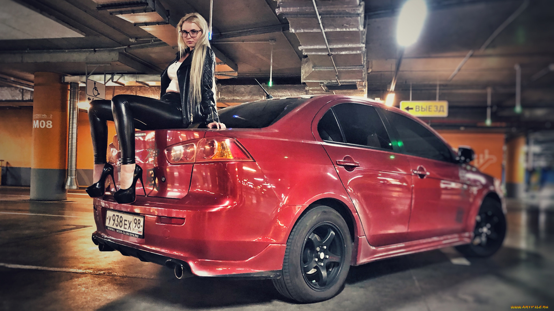 автомобили, -авто, с, девушками, mitsubishi, lancer