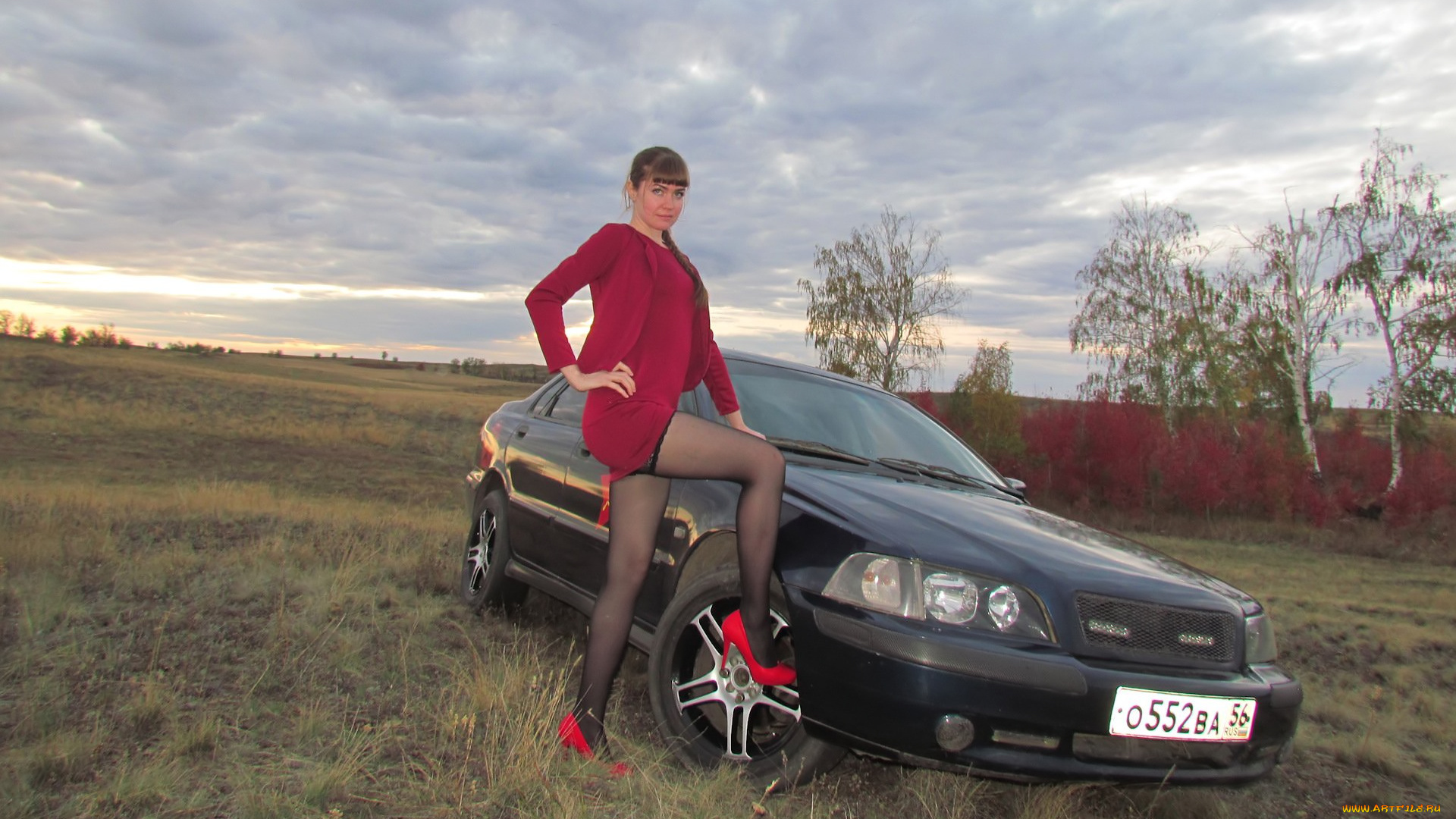 автомобили, -авто, с, девушками, volvo, s40, i