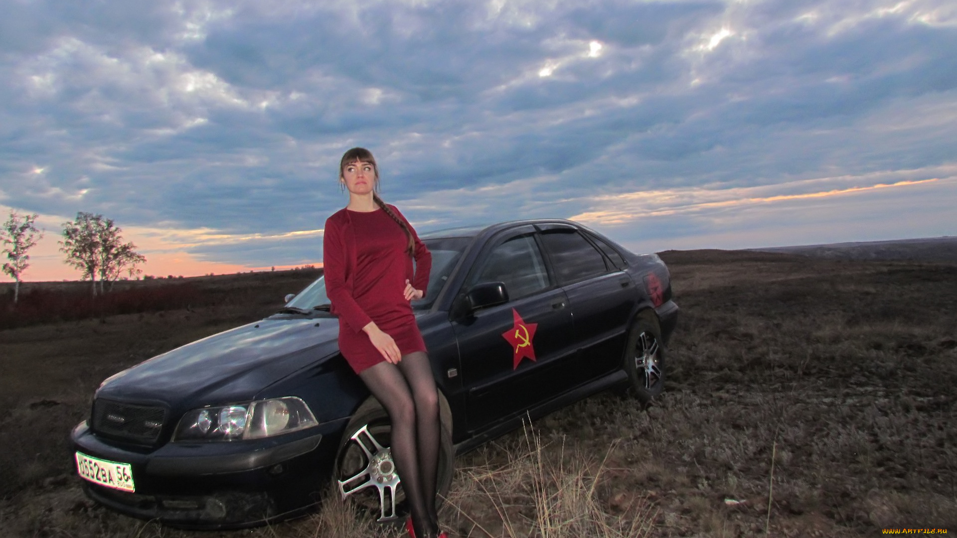 автомобили, -авто, с, девушками, volvo, s40, i