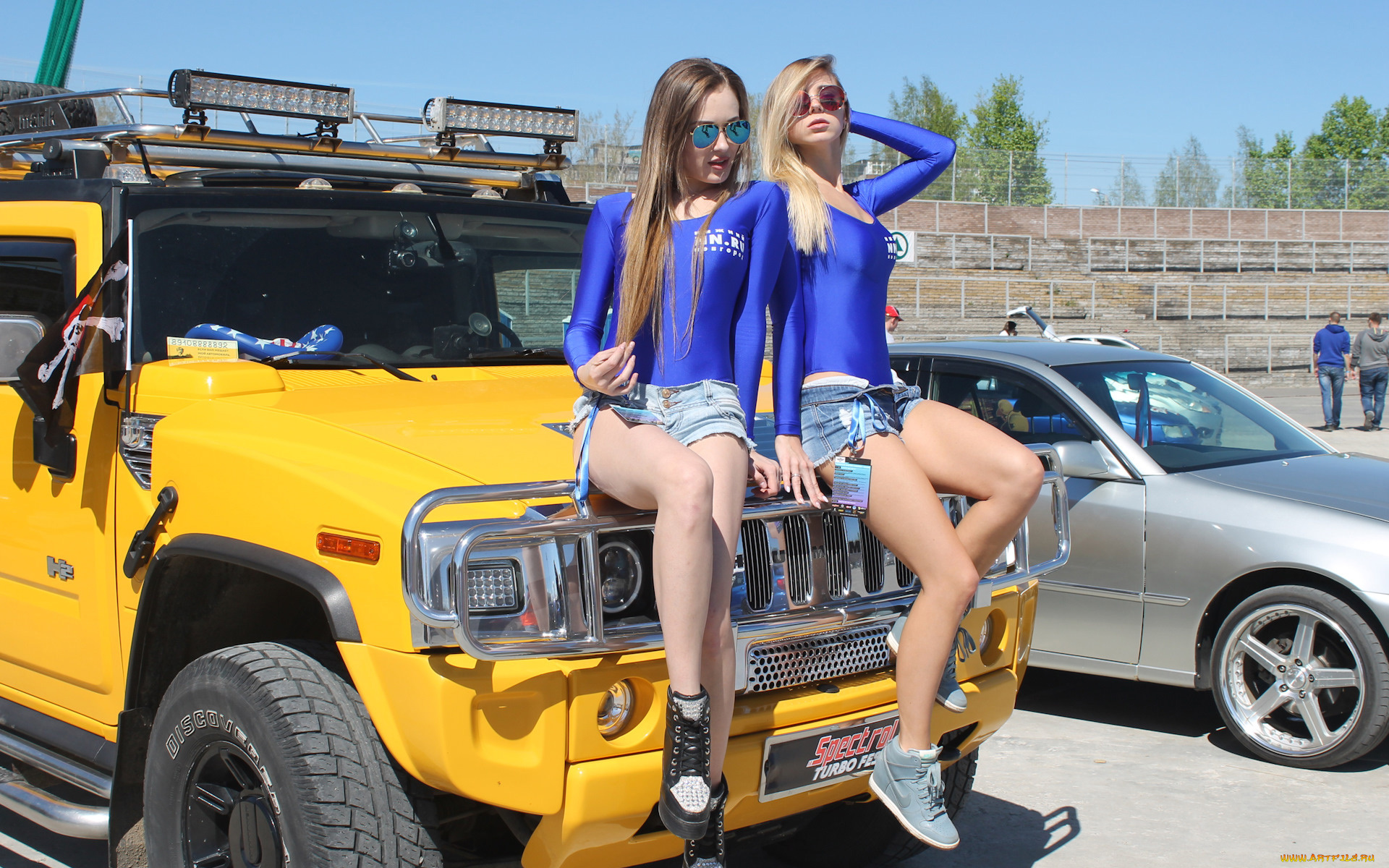 автомобили, -авто, с, девушками, hummer, h2