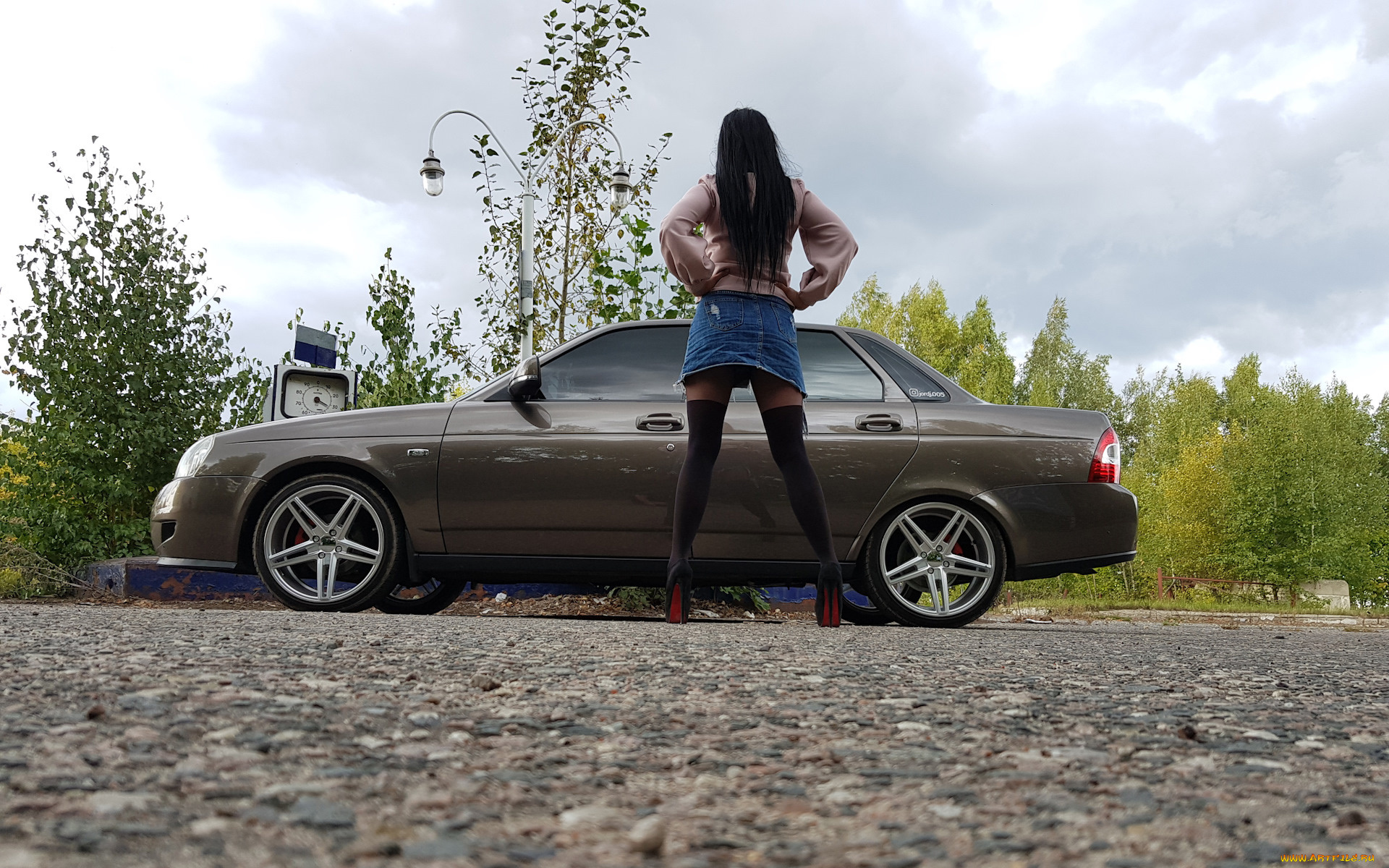 автомобили, -авто, с, девушками, lada, priora