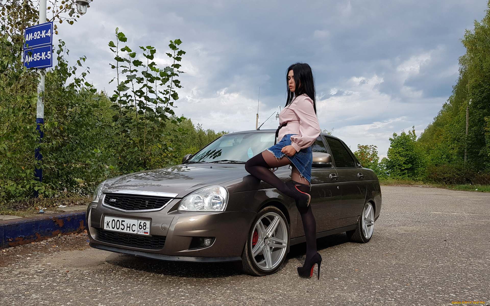 автомобили, -авто, с, девушками, lada, priora