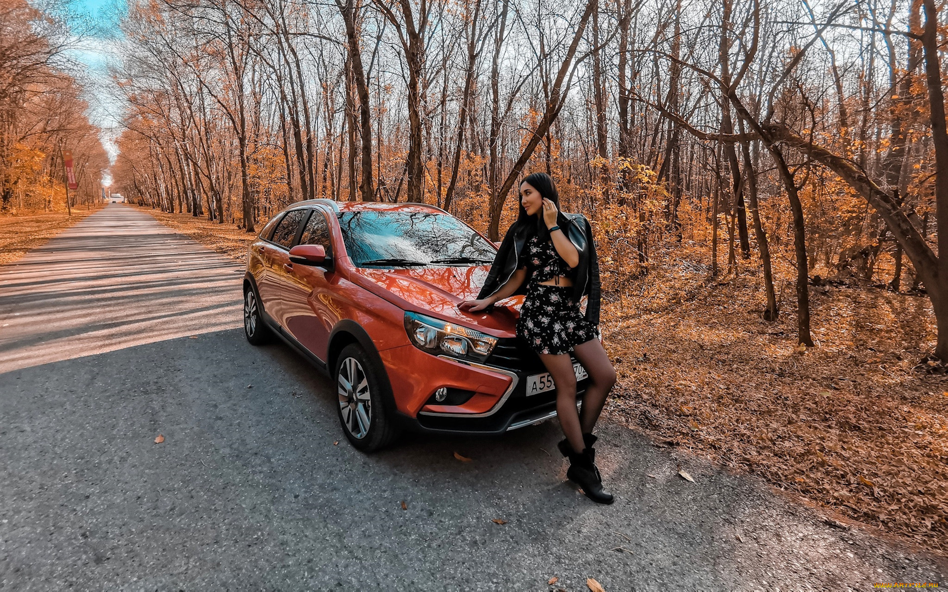 автомобили, -авто, с, девушками, lada, vesta, sw, cross