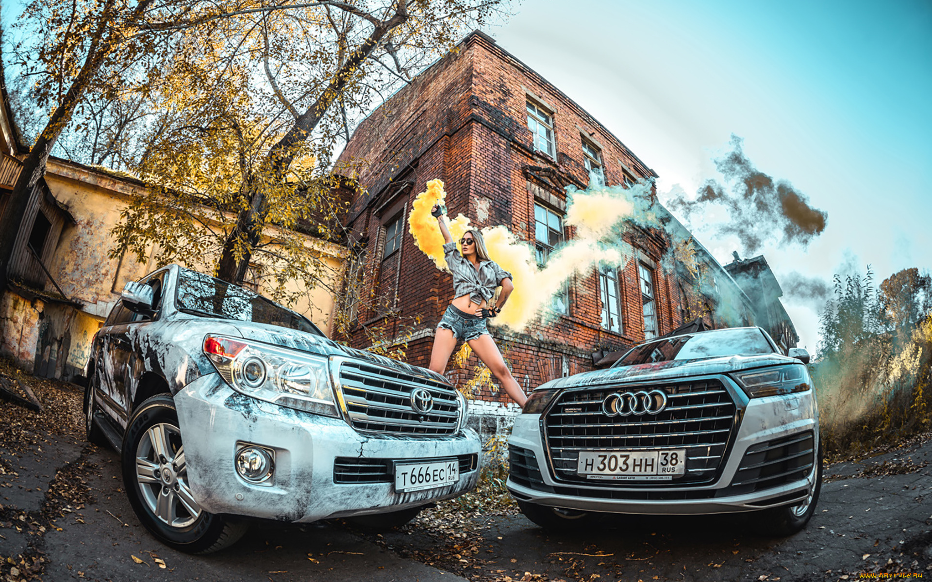 автомобили, -авто, с, девушками, land, cruiser, 200, audi, q7