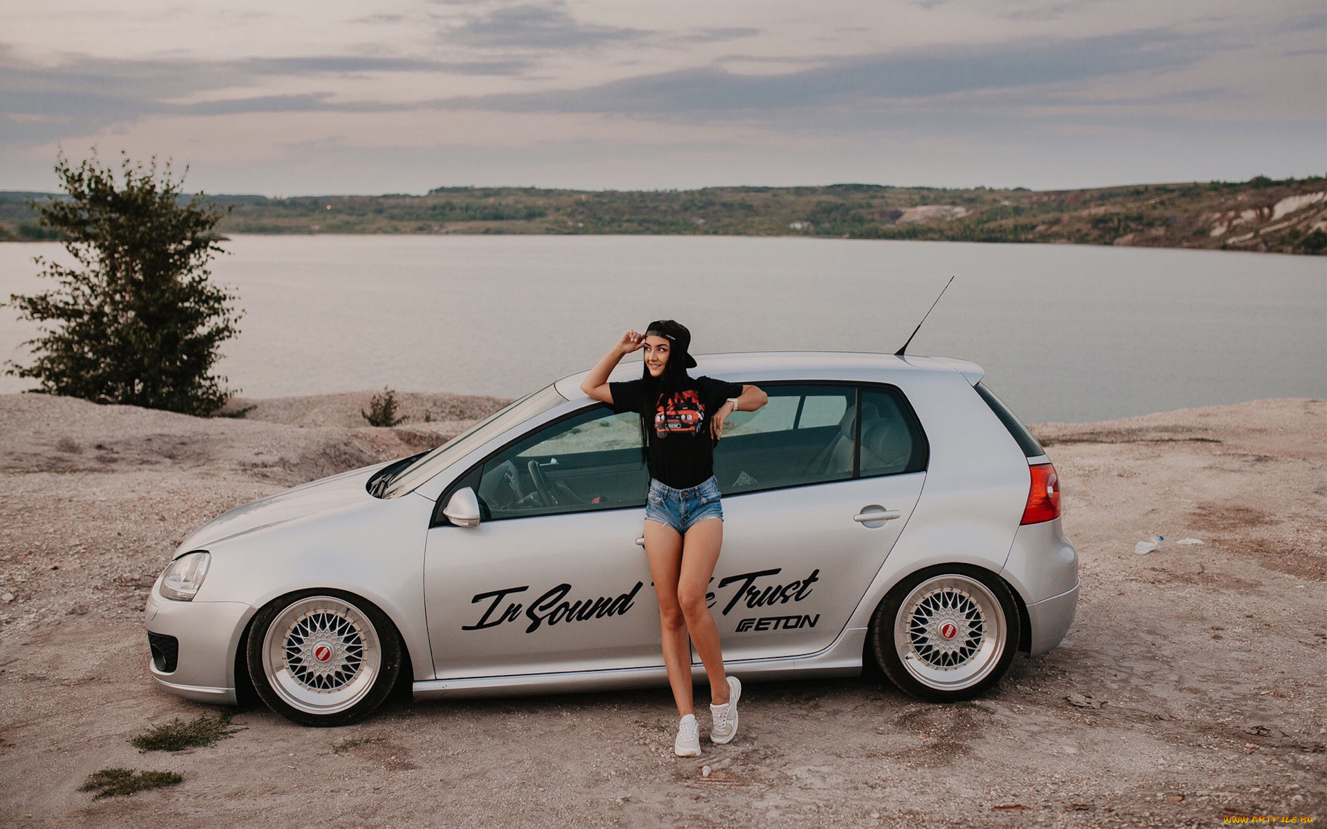 автомобили, -авто, с, девушками, volkswagen, golf