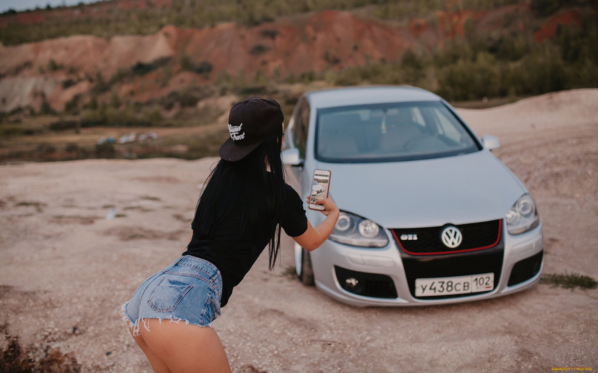 автомобили, -авто, с, девушками, volkswagen, golf