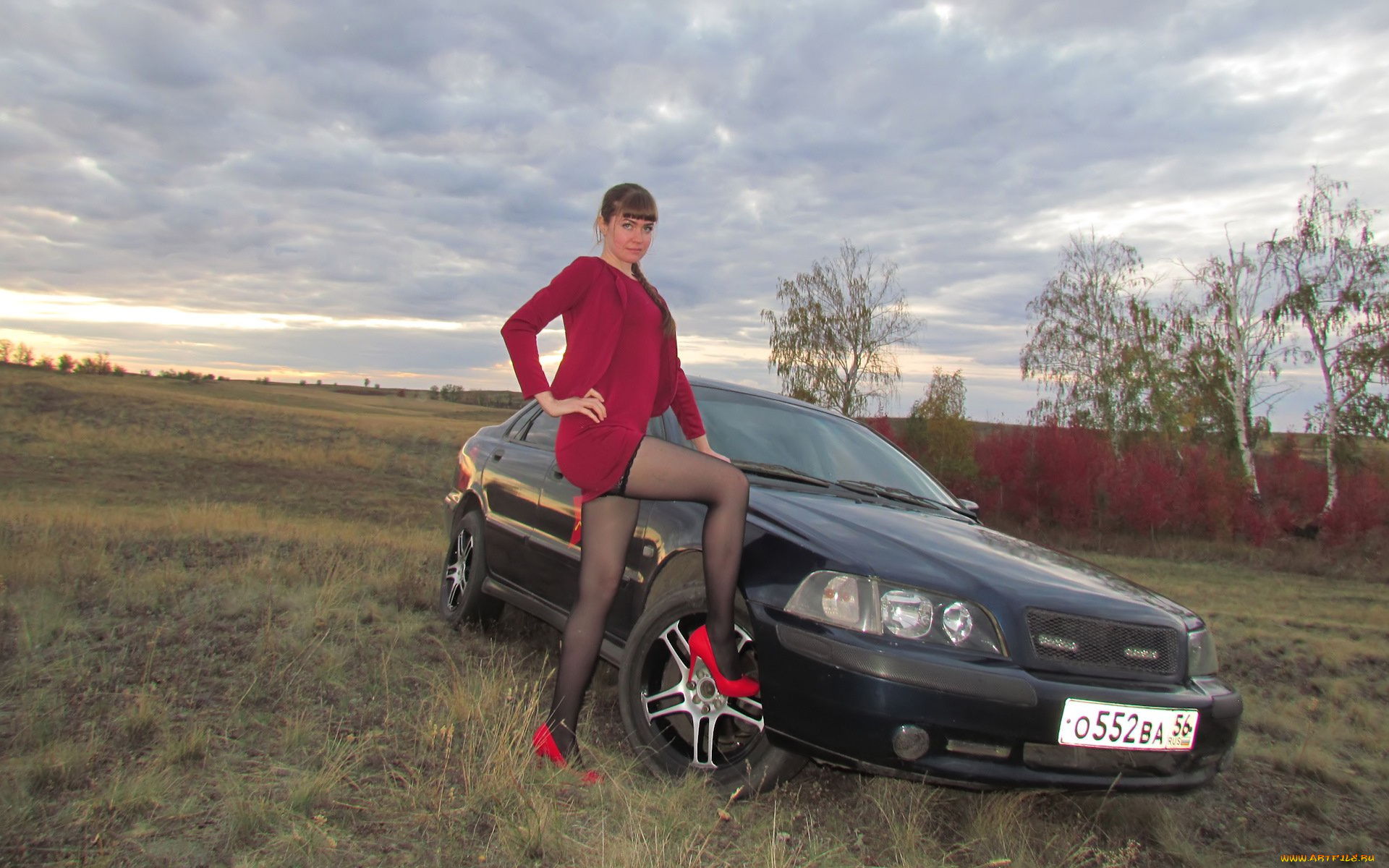 автомобили, -авто, с, девушками, volvo, s40, i