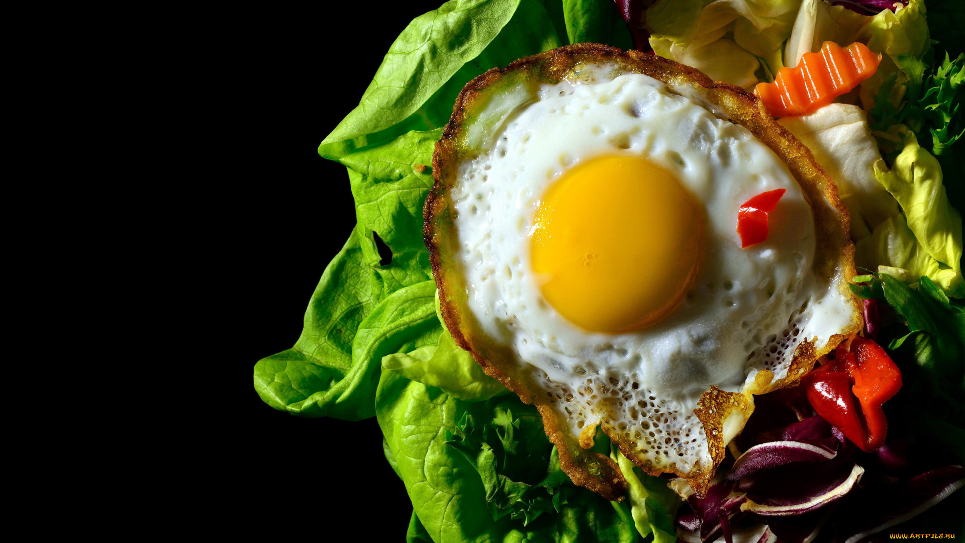 еда, яичные, блюда, глазунья