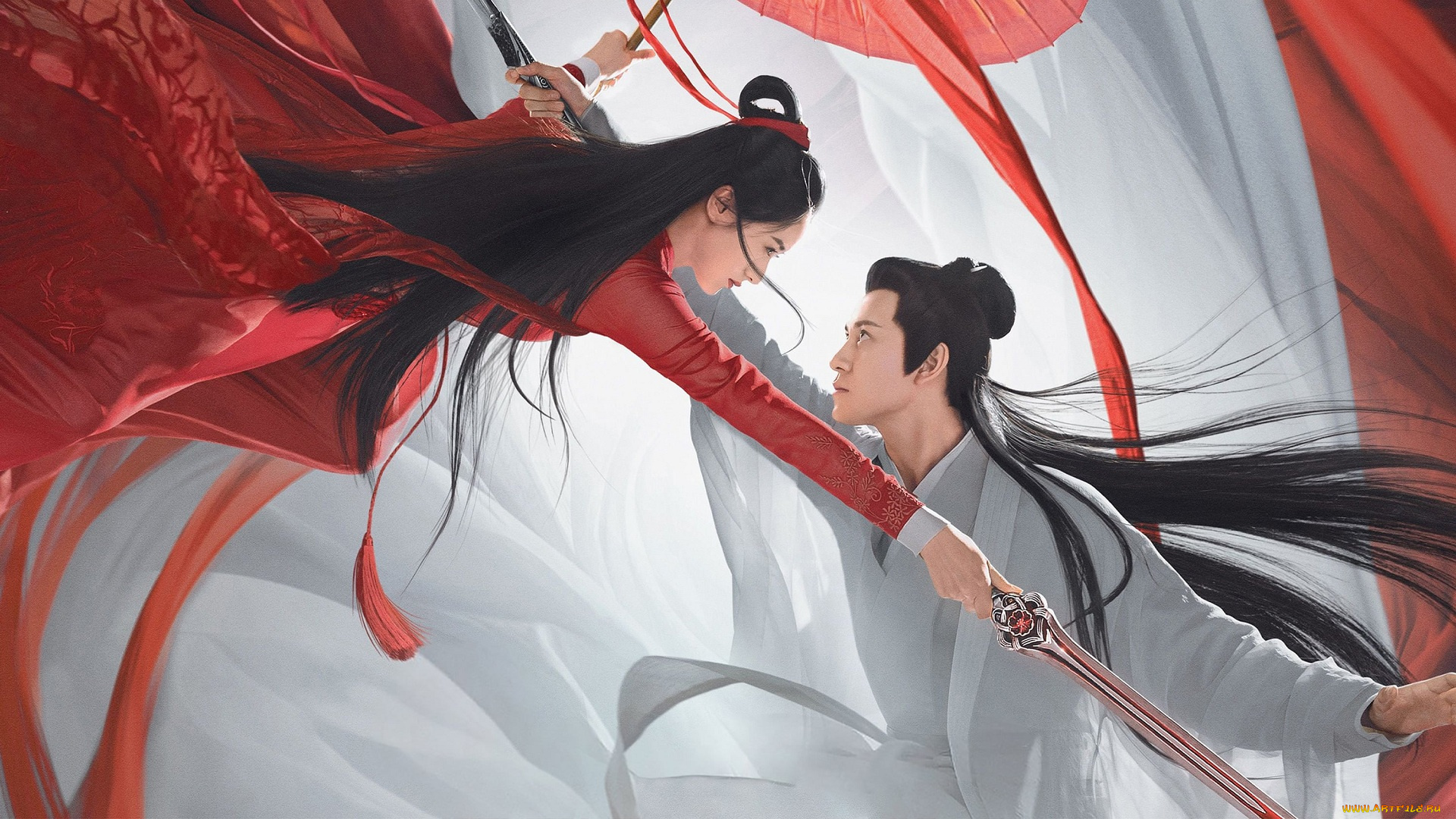 listening, snow, tower, кино, фильмы, -unknown, , другое, двое, азия, меч