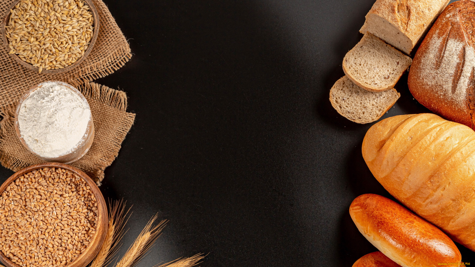 еда, хлеб, , выпечка, зерна, колосья, мука, пирожки, выпечка