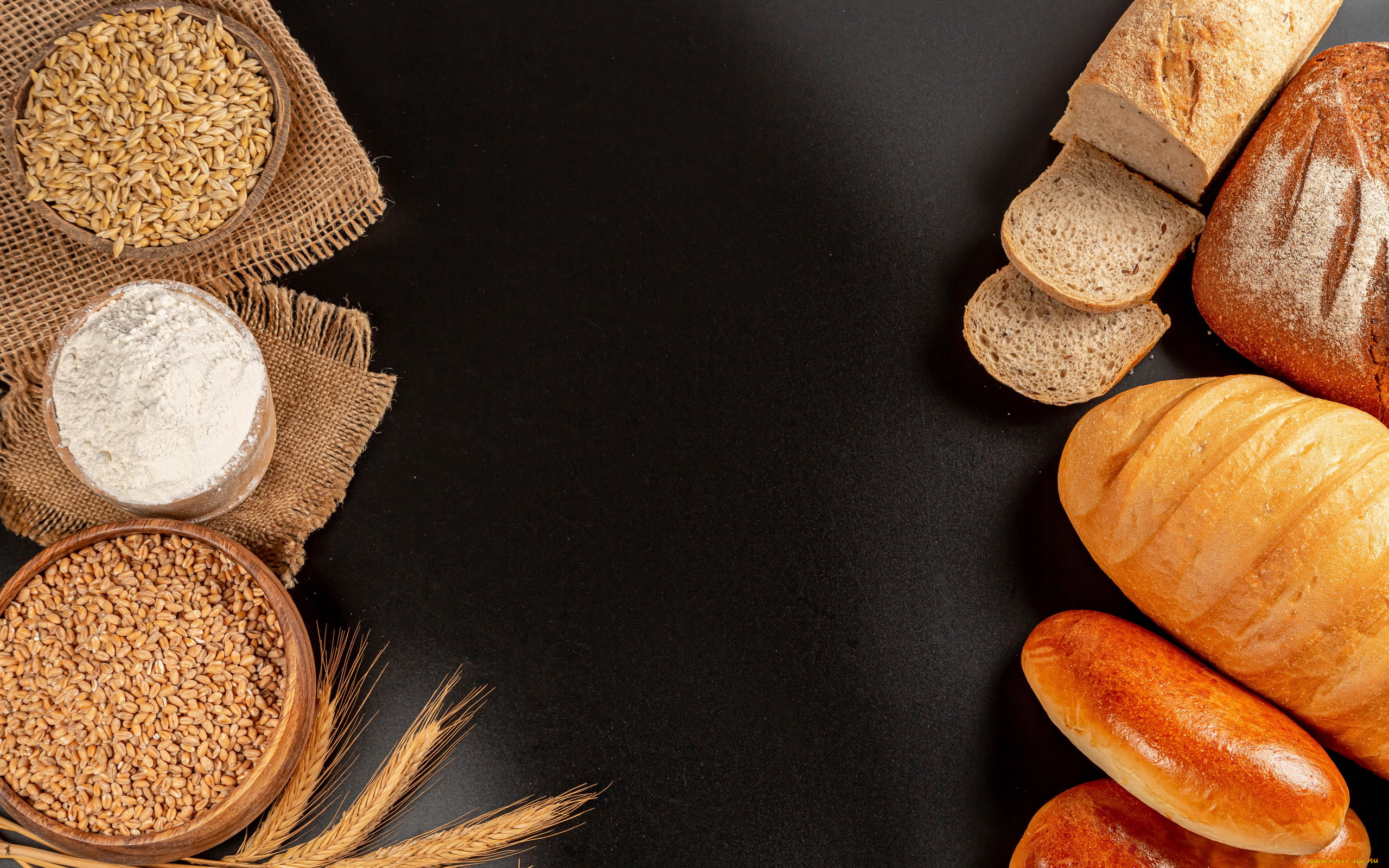 еда, хлеб, , выпечка, зерна, колосья, мука, пирожки, выпечка