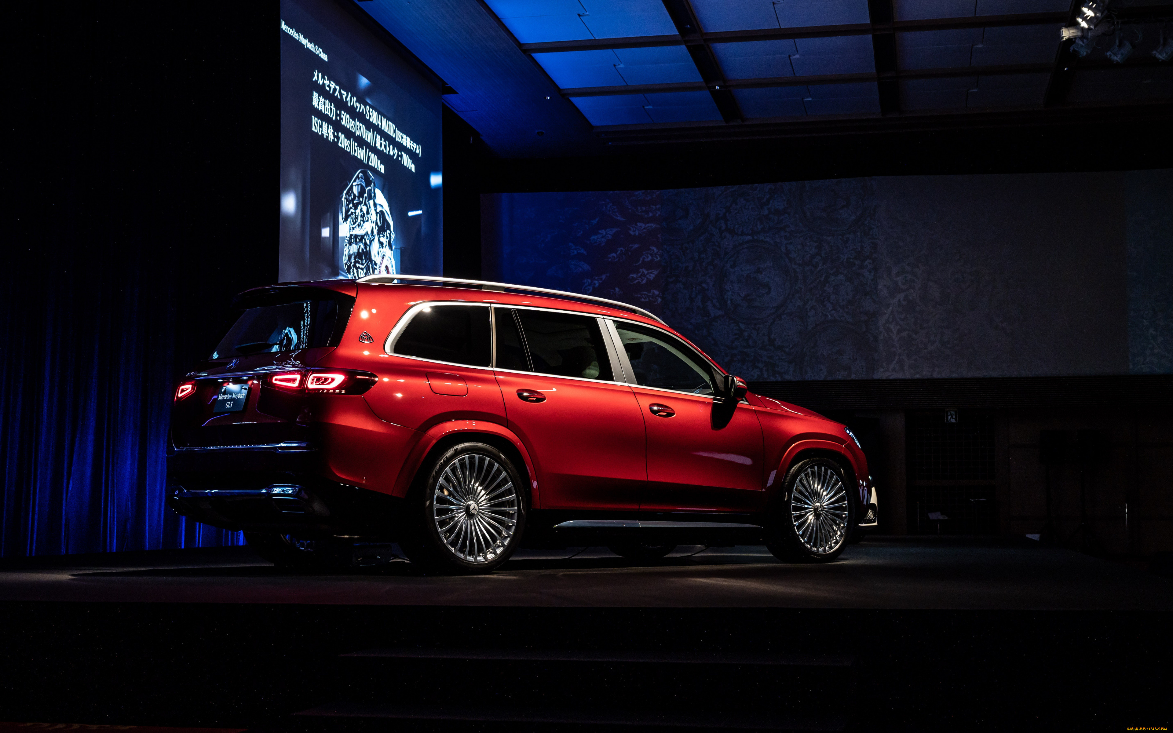 автомобили, mercedes-benz, mercedes, maybach, gls, вид, сзади, экстерьер, новый, красный, роскошные, мерседес, майбах