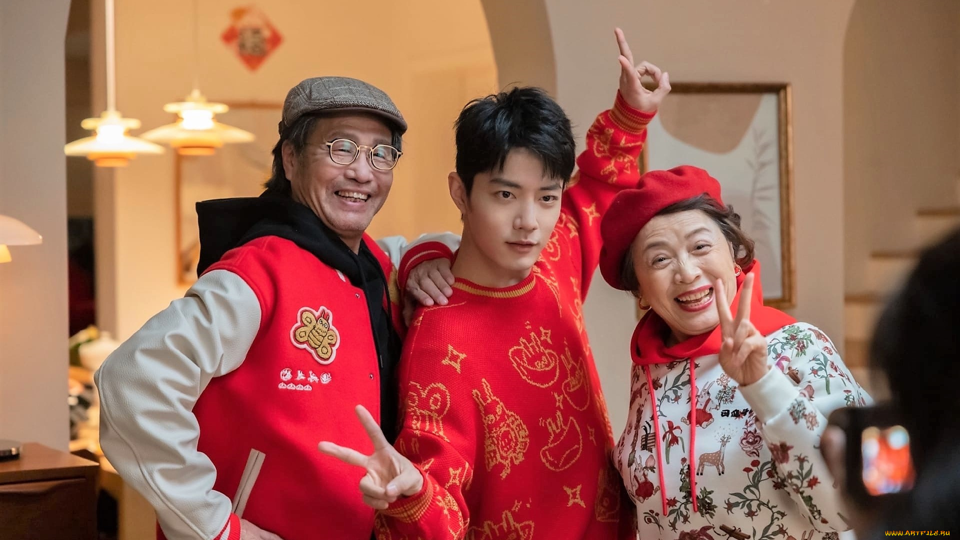 разное, знаменитости, сяо, чжань, свитер, жест, пенсионеры