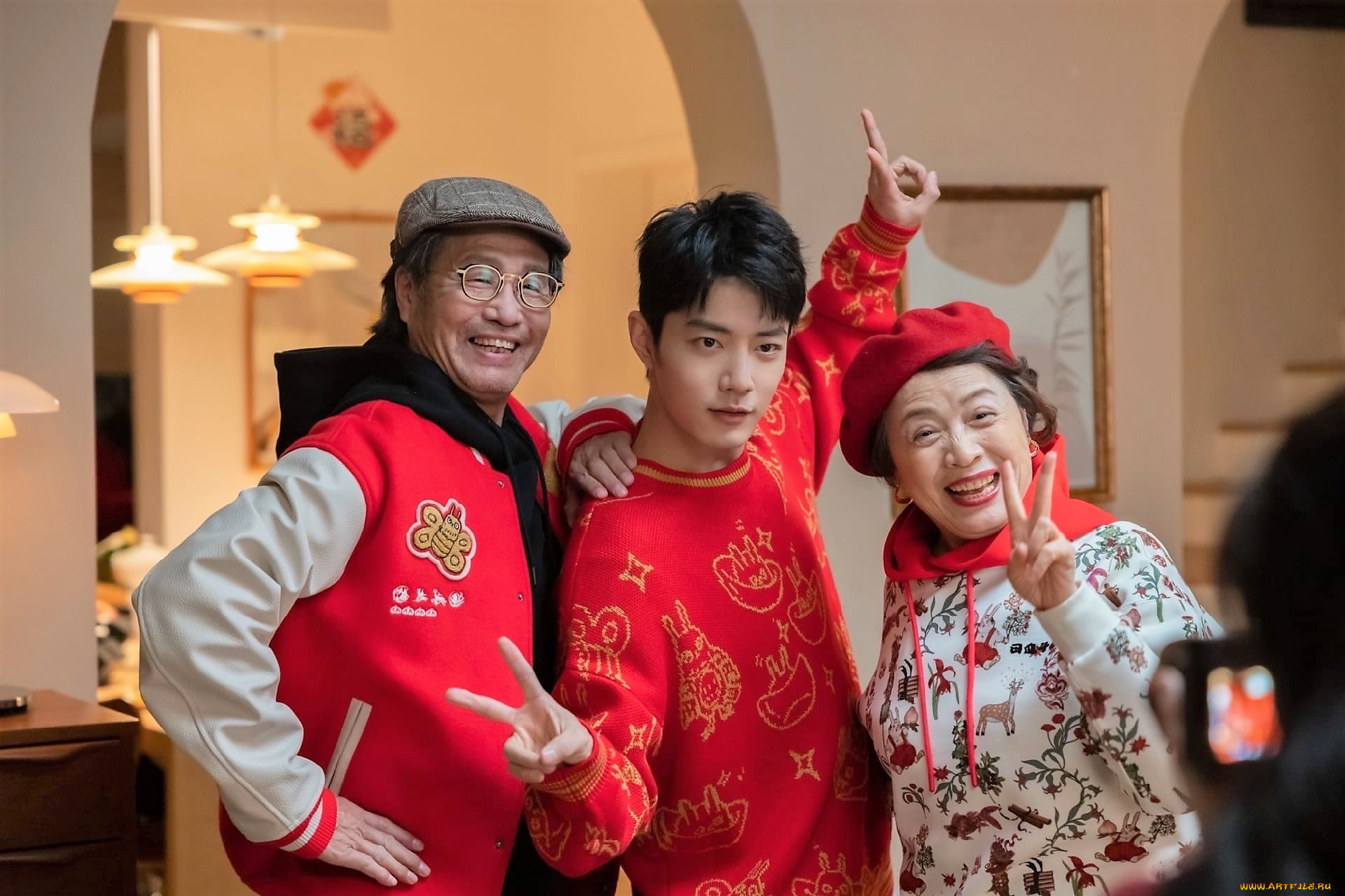 разное, знаменитости, сяо, чжань, свитер, жест, пенсионеры