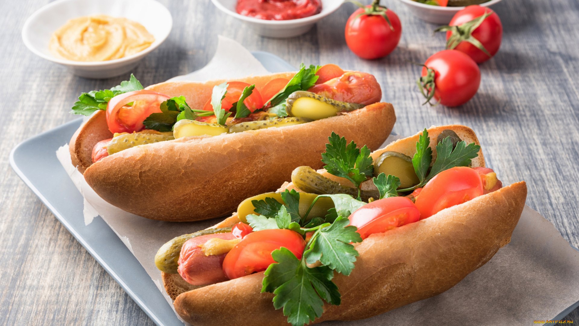 еда, бутерброды, , гамбургеры, , канапе, хотдог, петрушка, помидор, сосиска