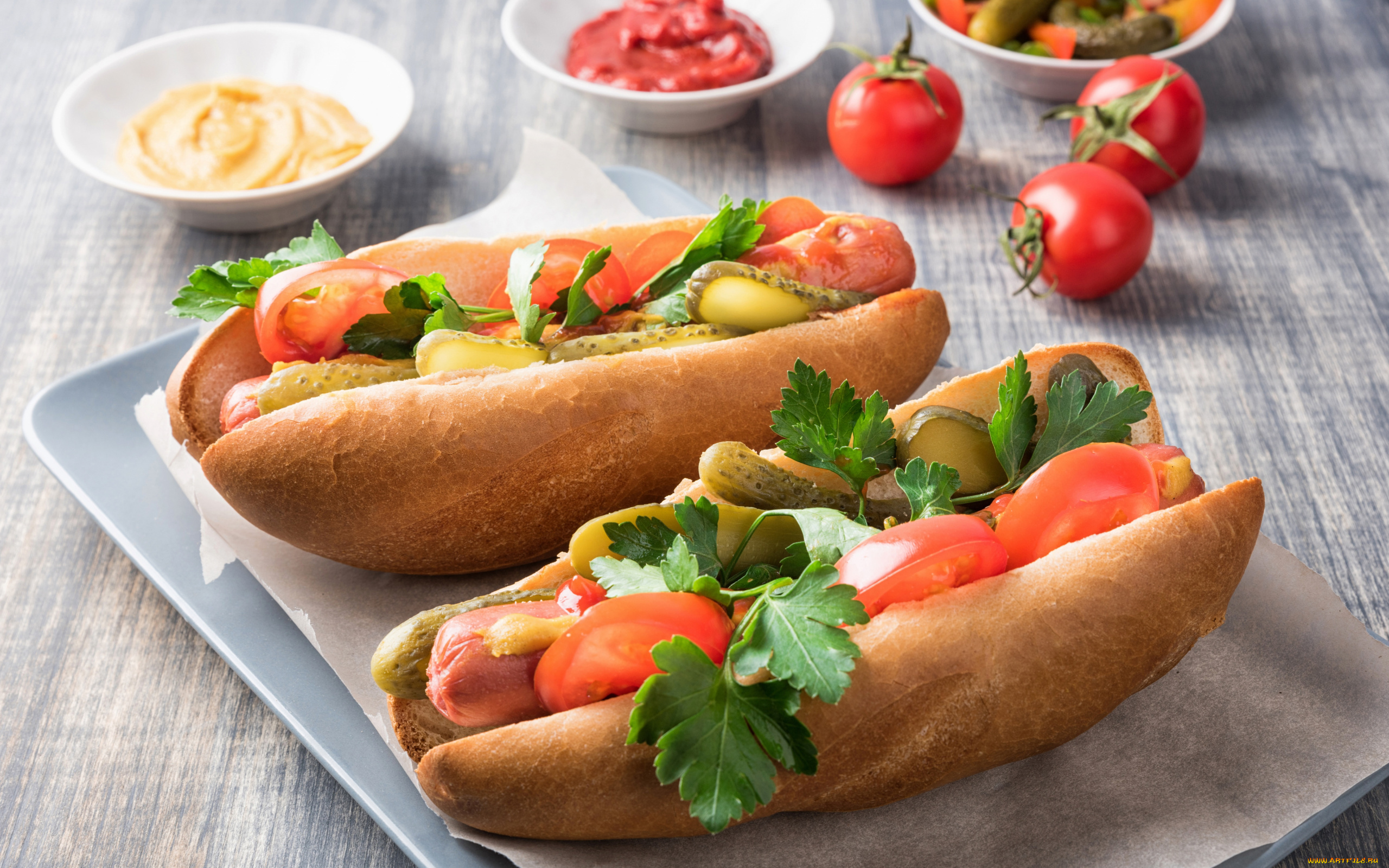 еда, бутерброды, , гамбургеры, , канапе, хотдог, петрушка, помидор, сосиска