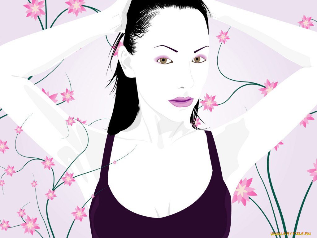 розовый, векторная, графика