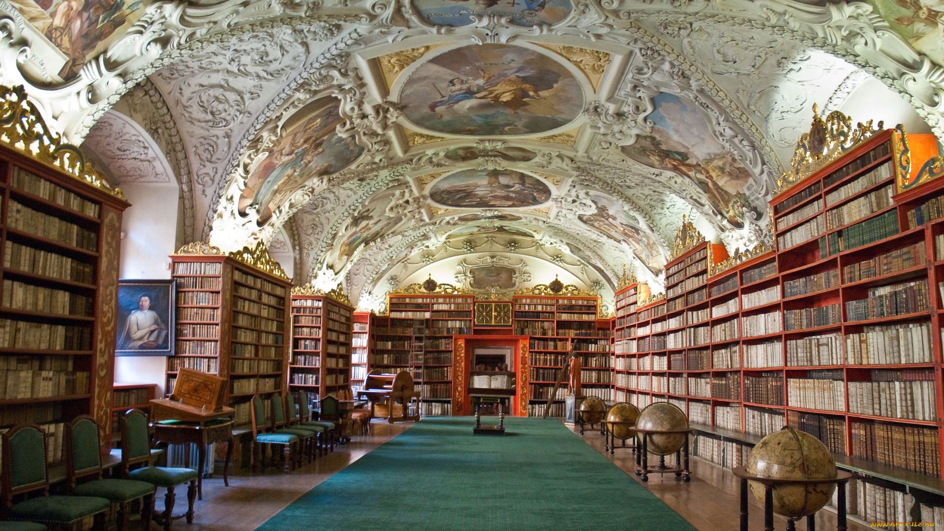 strahov, monastery, library, интерьер, кабинет, библиотека, офис