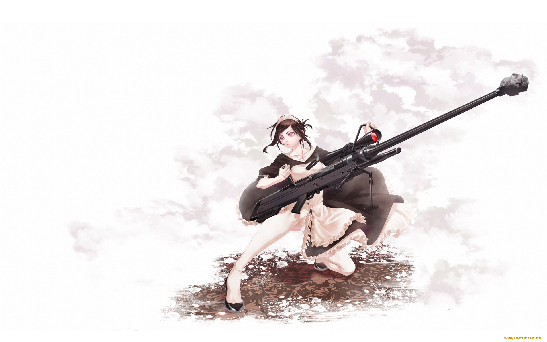 аниме, weapon, blood, technology