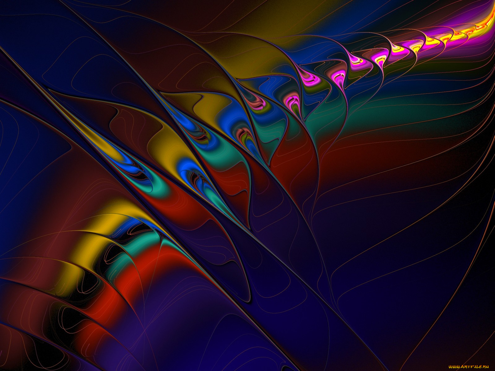 3д, графика, fractal, фракталы, фон, цвета, узор