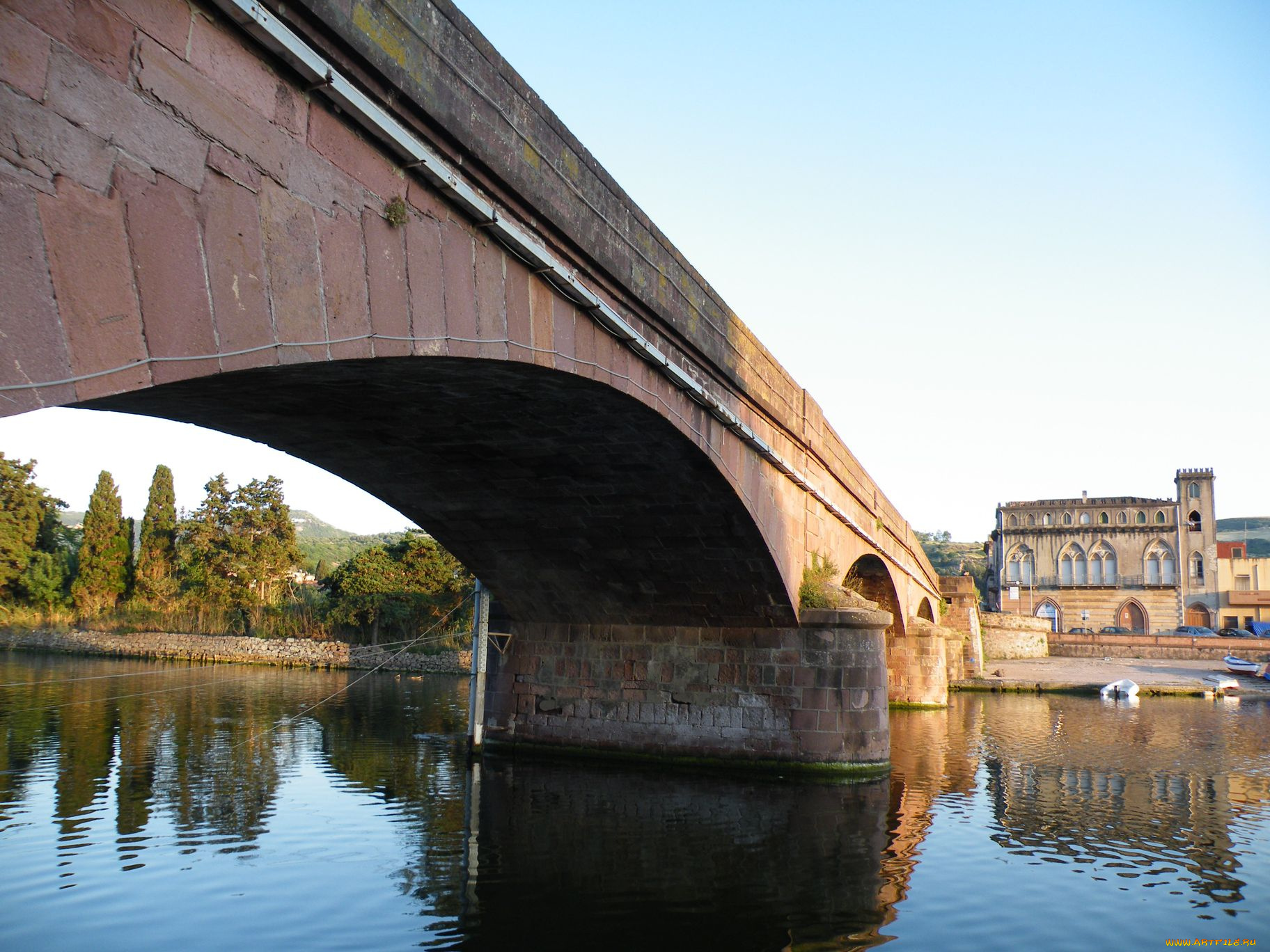 города, мосты, боза, сардиния, италия