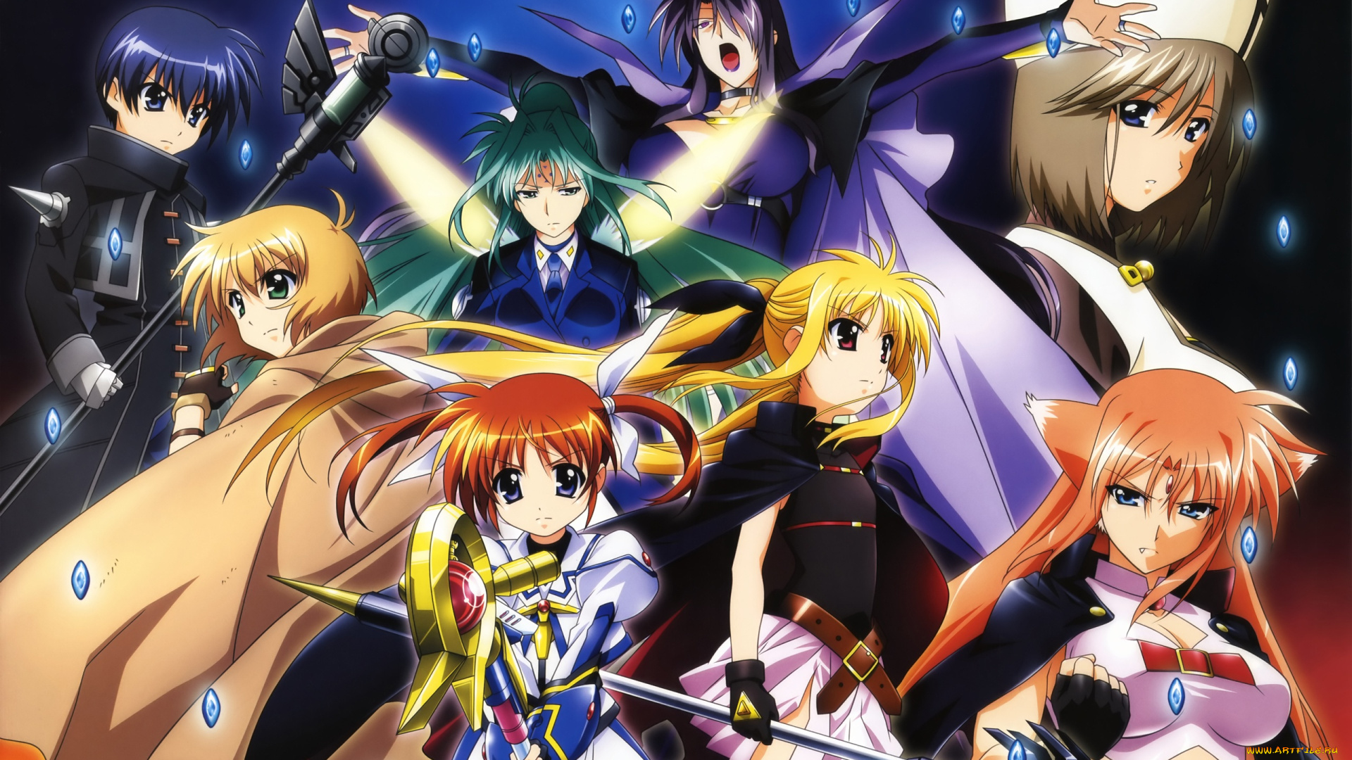 аниме, mahou, shoujo, lyrical, nanoha