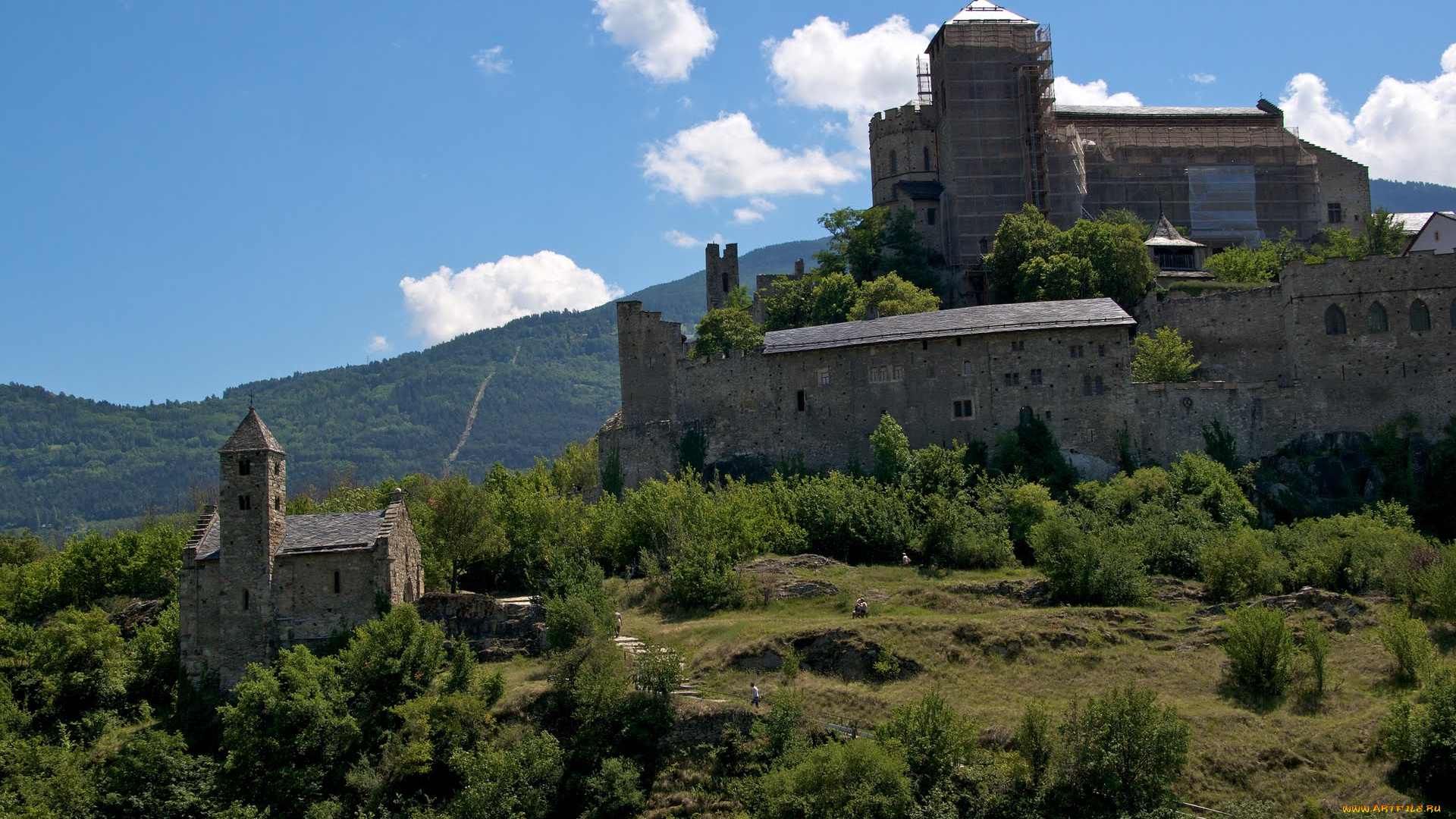 chateau, de, valere, города, дворцы, замки, крепости, швейцария