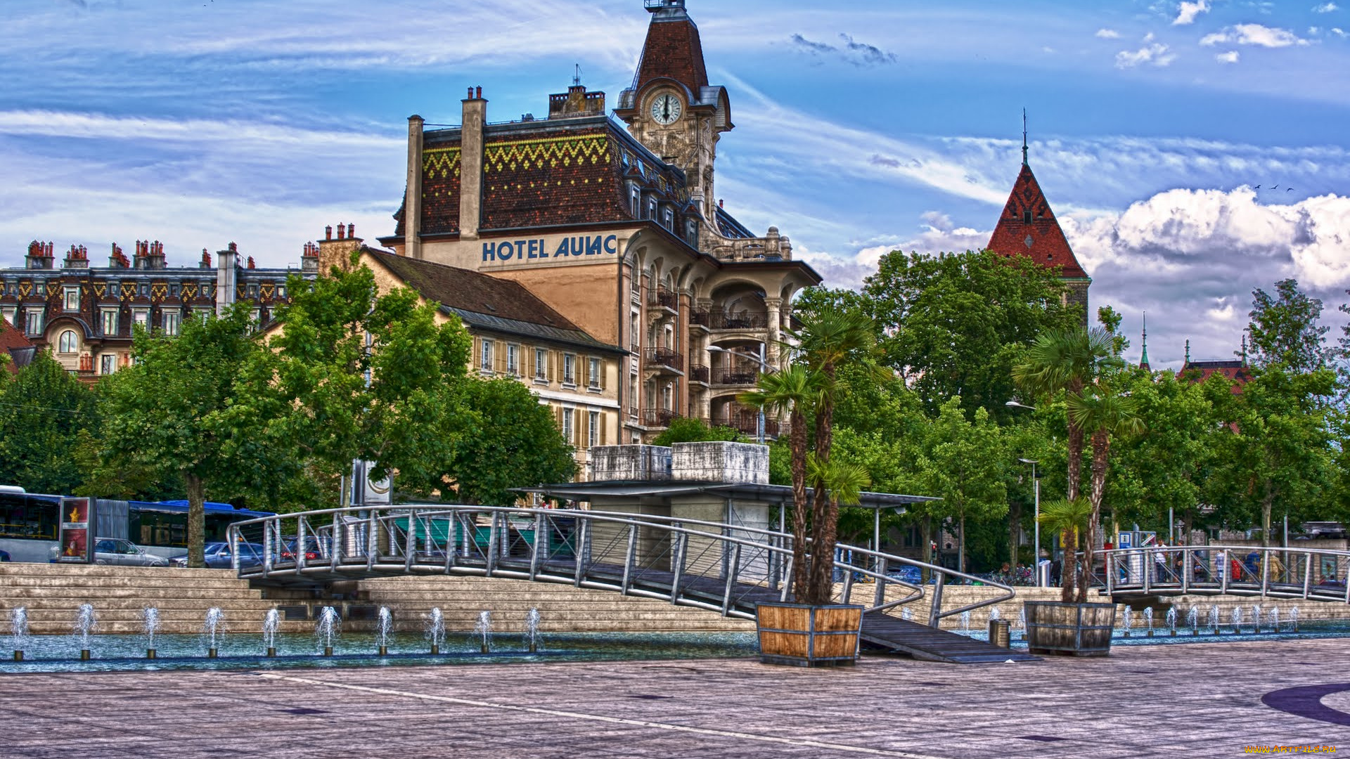 города, мосты, швейцария, лозанна